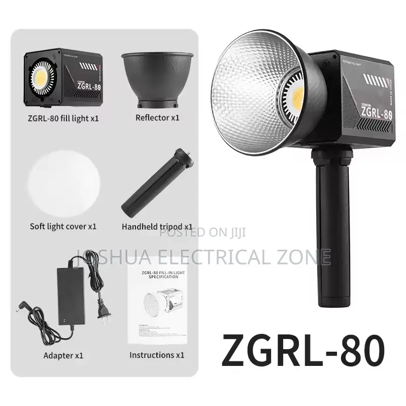 80w Led Video Light With Built-in Rechargeable Battery And Adjustable