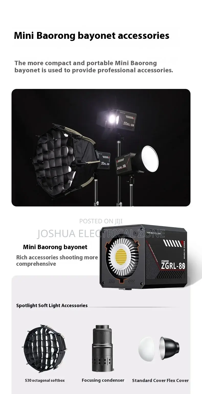 80w Led Video Light With Built-in Rechargeable Battery And Adjustable