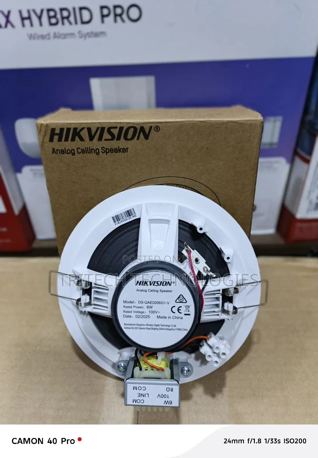 Hikvision Analog Ceiling Speaker Ds-qae0206g1-v 6w