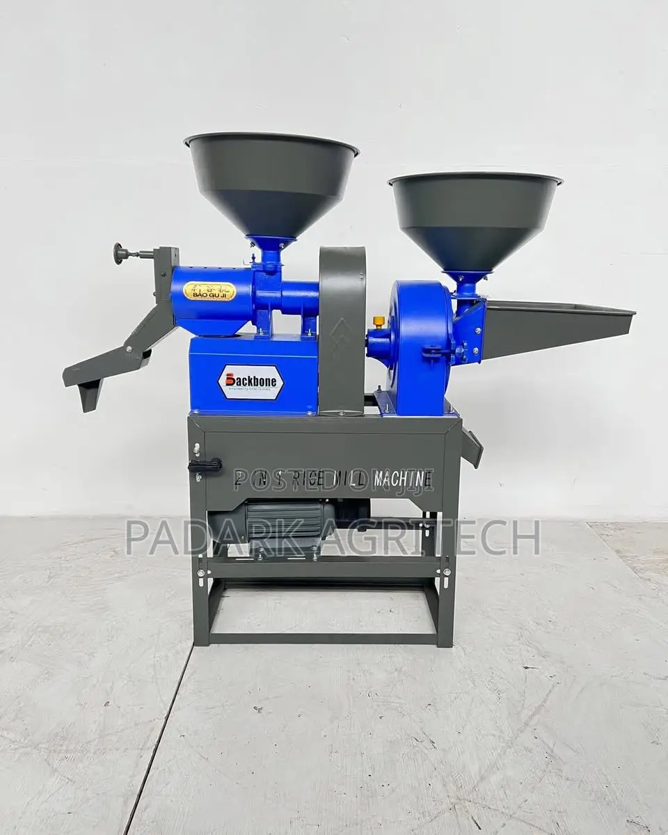 2-in-1 Rice Mill Machine Grain Grinder - Petrol Engine