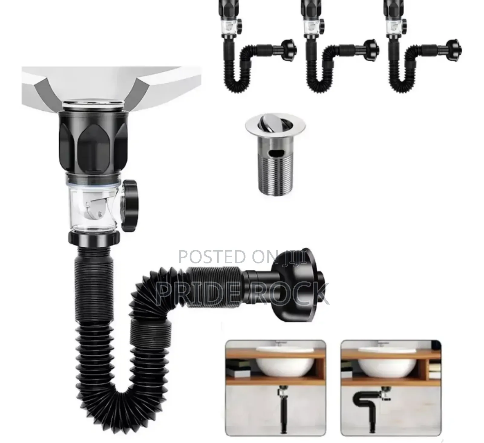 Pop Up Waste With Trap, Basin Trap, Waste Drain