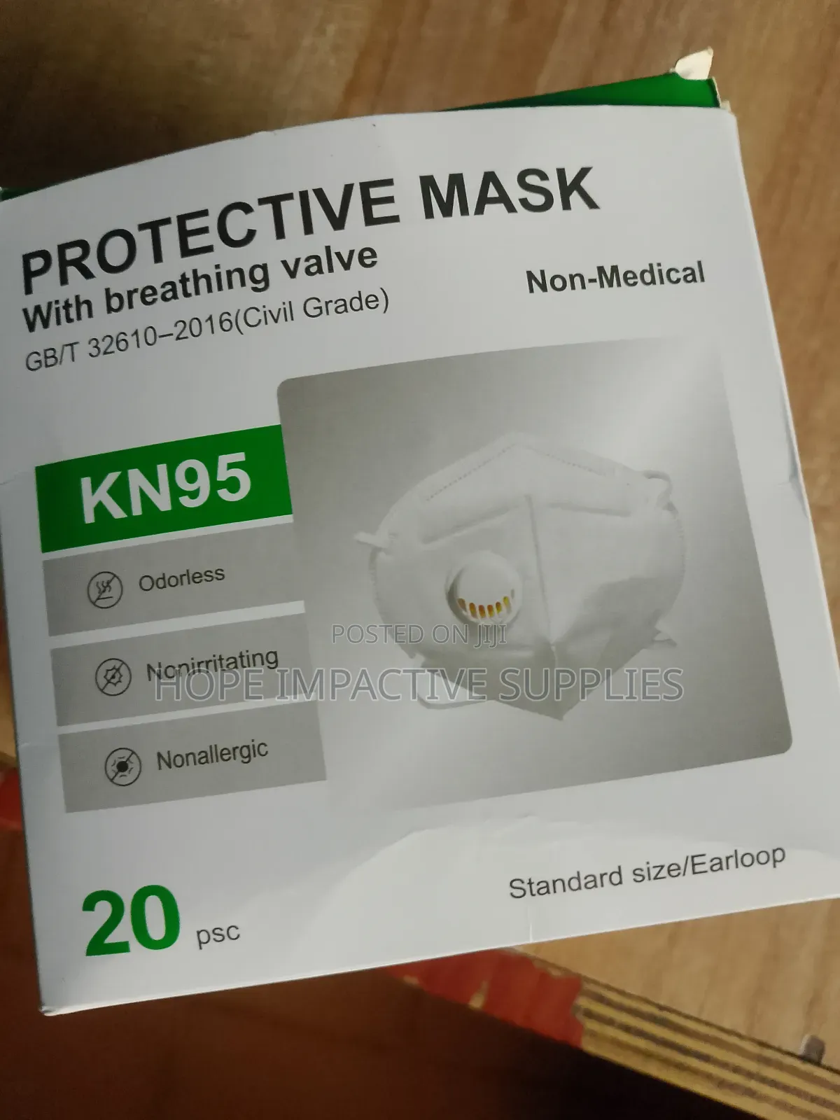 Quality Kn95 Nose Mask With Valve - 20/Pack.