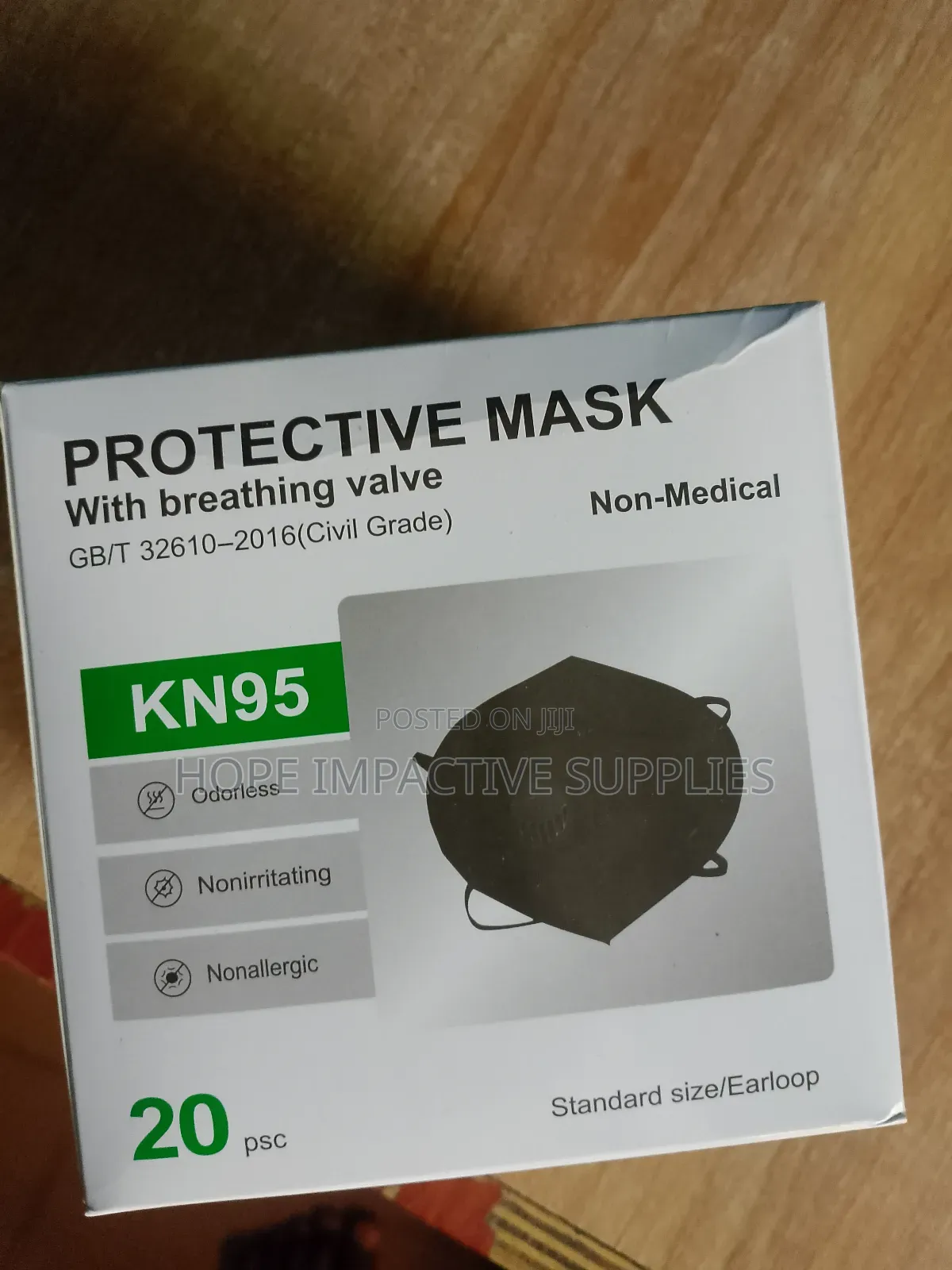 Kn95 Nose Mask With Valve<> Black - [20pcs Per Pack].