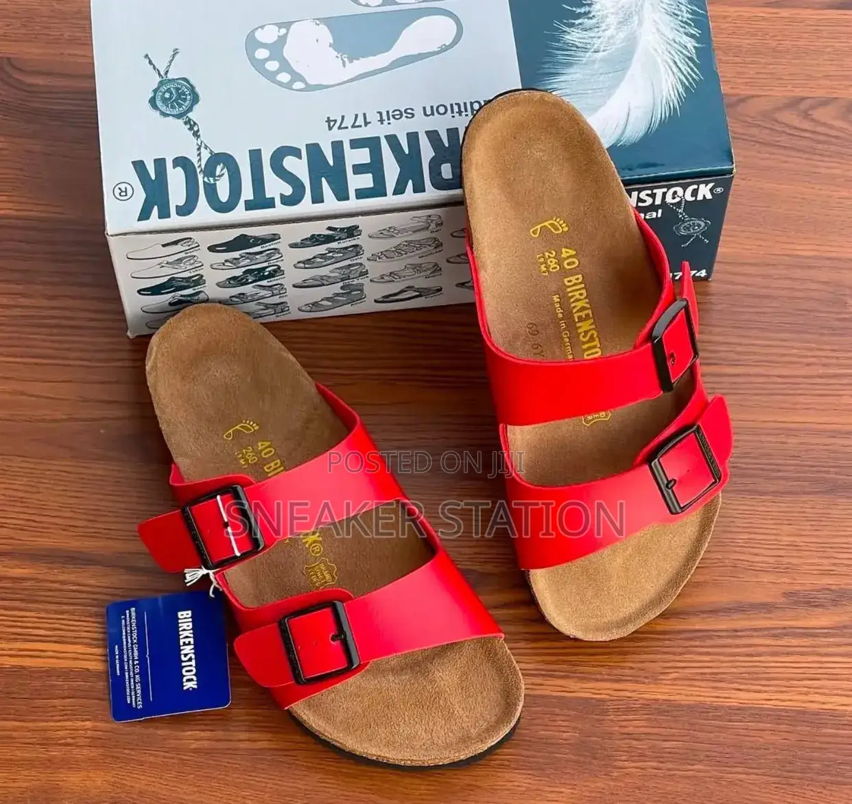 Birkenstock Arizona Red Leather