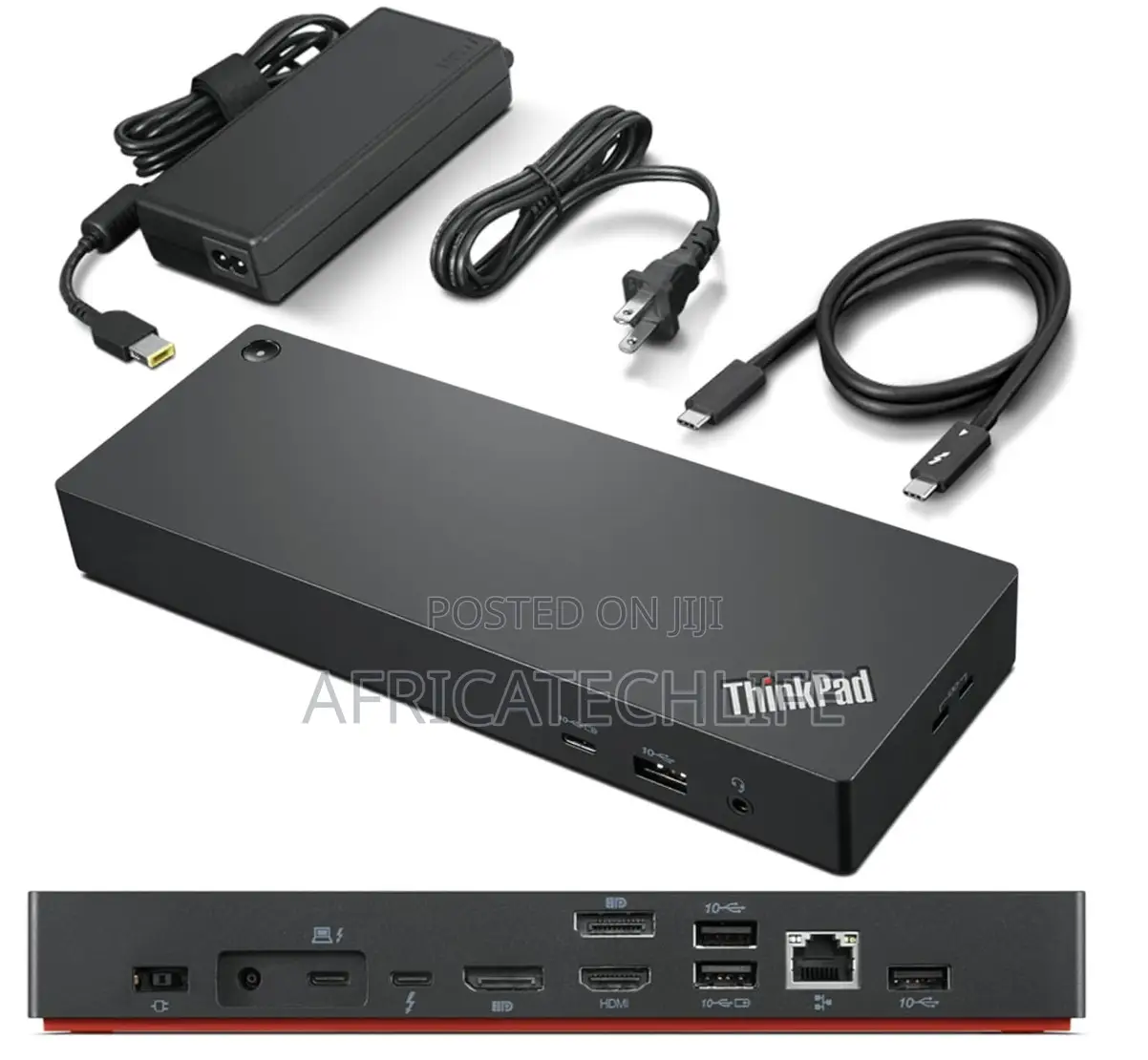 Lenovo Thinkpad Thunderbolt 4 Dock, 4 Displays, 100w Charging, Black