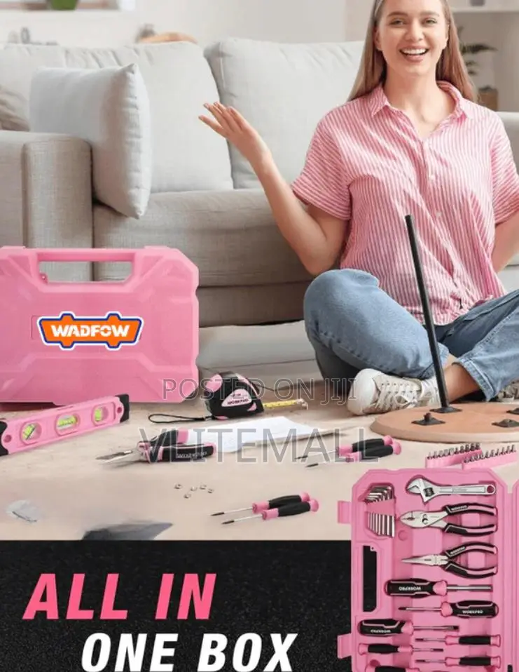 Wadfow 89-Piece Pink Hand Tool Set - Whs3b89
