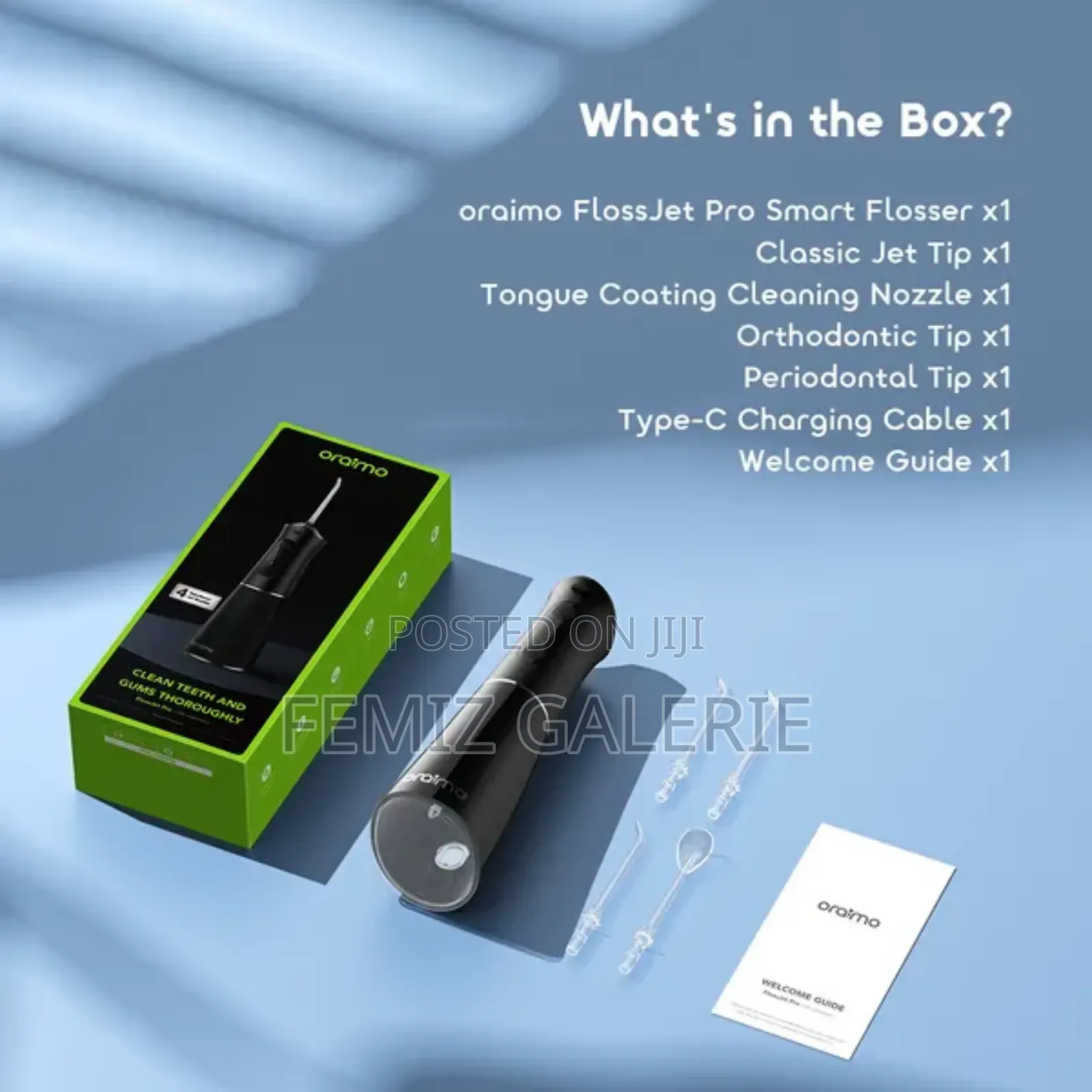 Oraimo Flossjet Pro Comfortable Smart Flosser With 5 Cleaning Modes