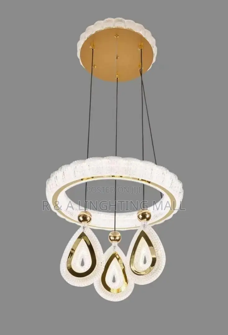 Luxury Gold Led Pendant Crystal Hanging Lamps Chandelier