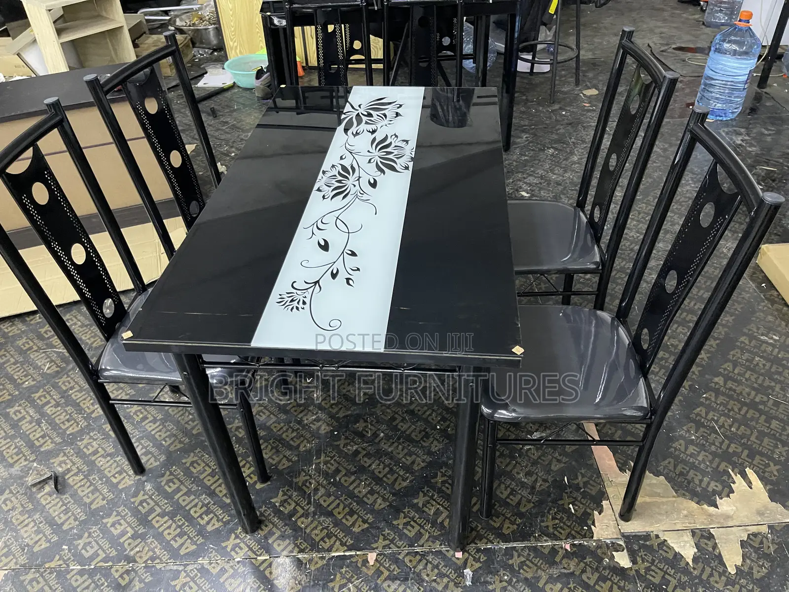 Dining Table Sets ( Glass Top 4 Seater)