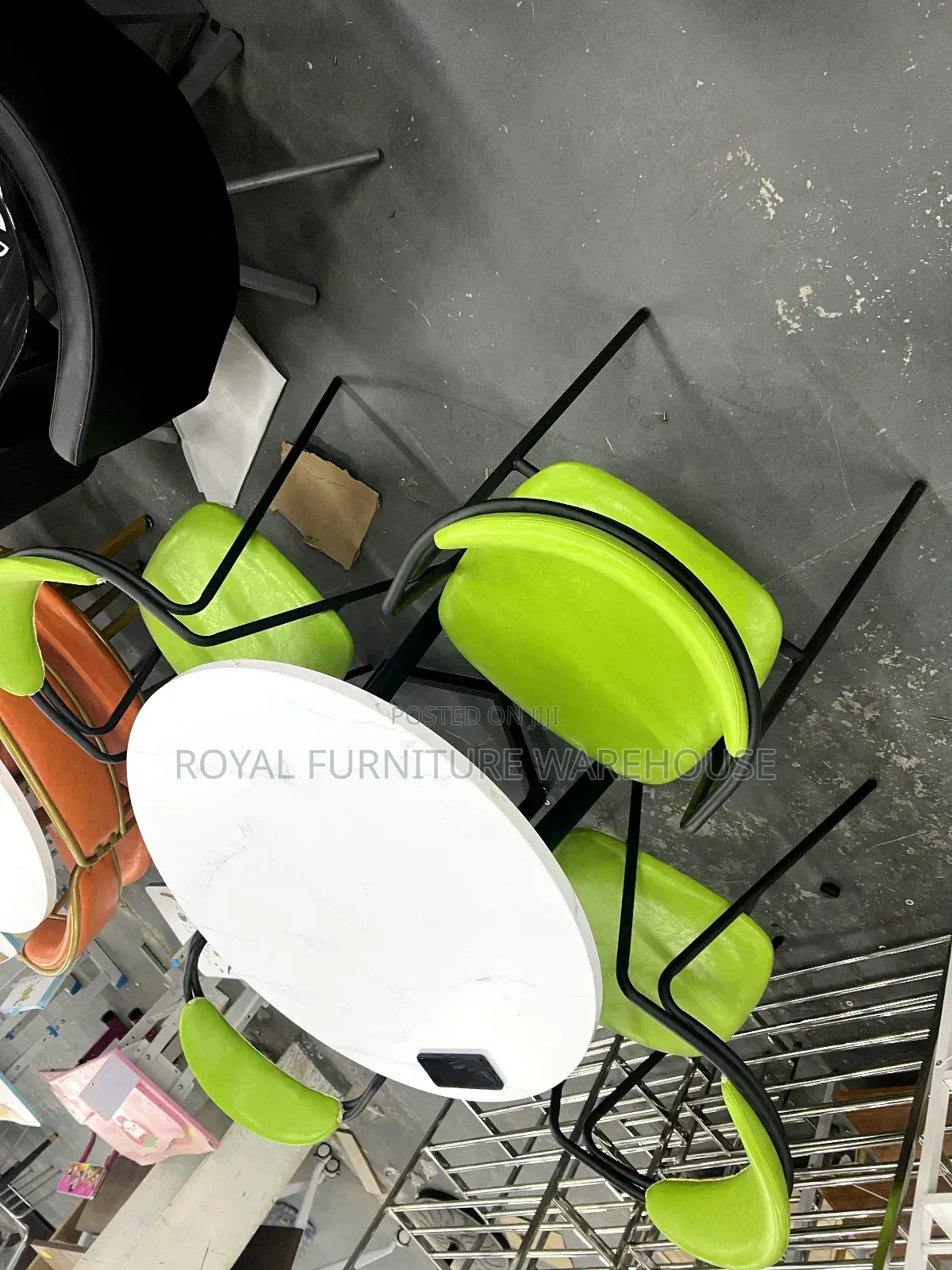 Green and White Combination Dining Set