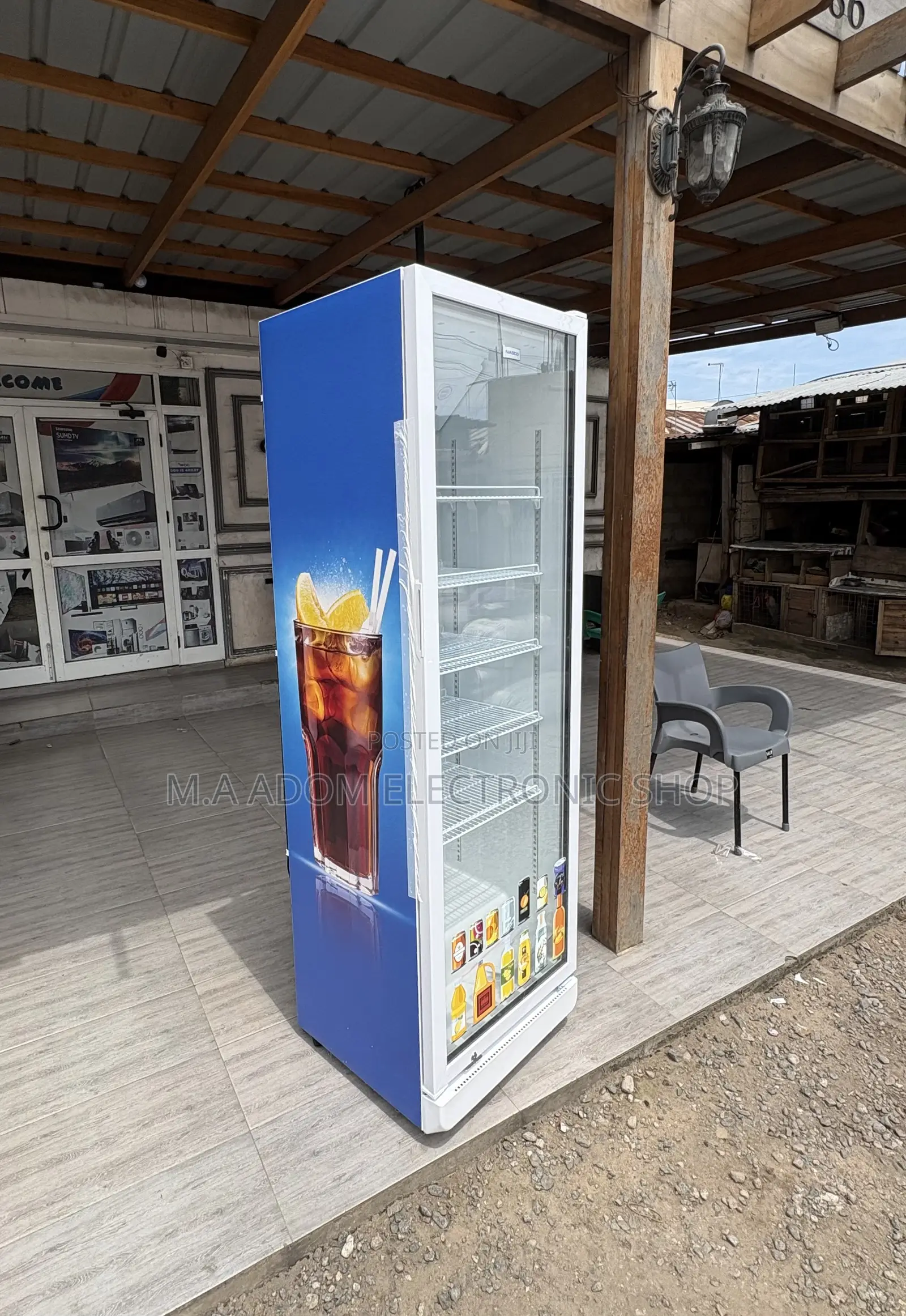 Blue Colour Nasco 360 Litres Display Commercial Fridge for Drinks