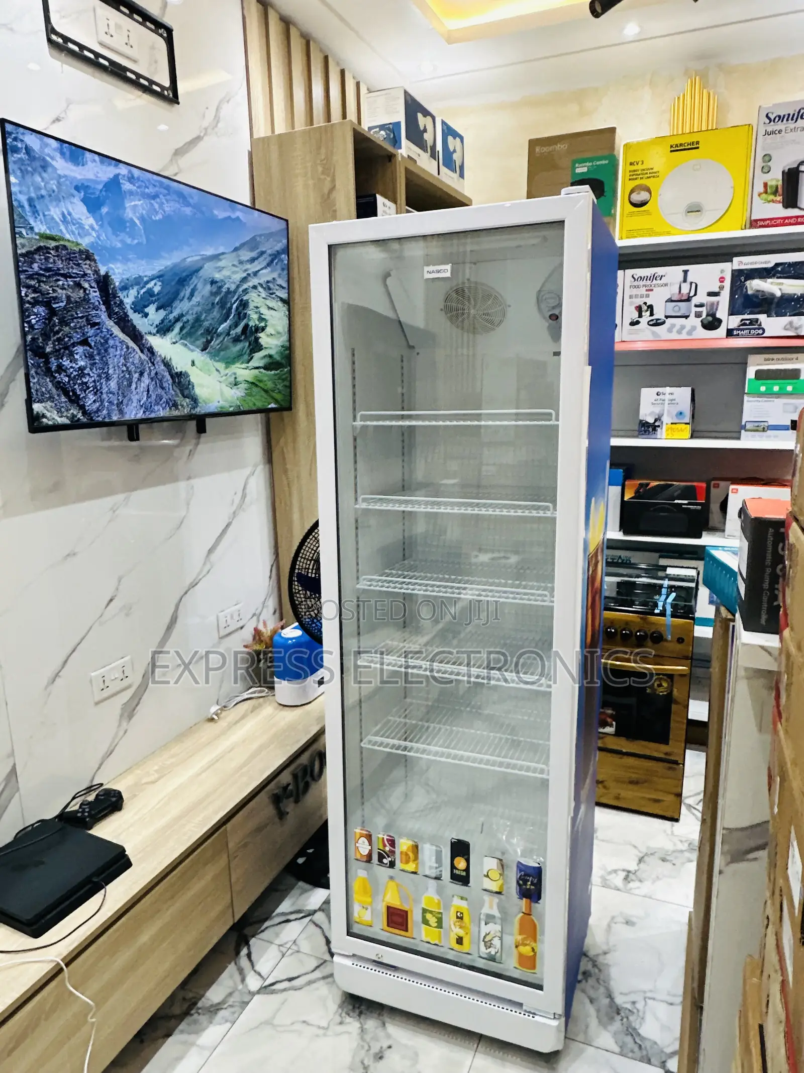 Ultra Modern Sleek Display Fridge Nasco Nas-375dfg 360l