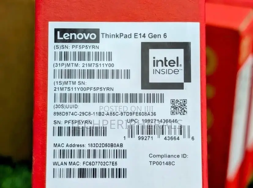 New Laptop Lenovo ThinkPad E14 Gen 5 16GB Intel Core i7 SSD 512GB
