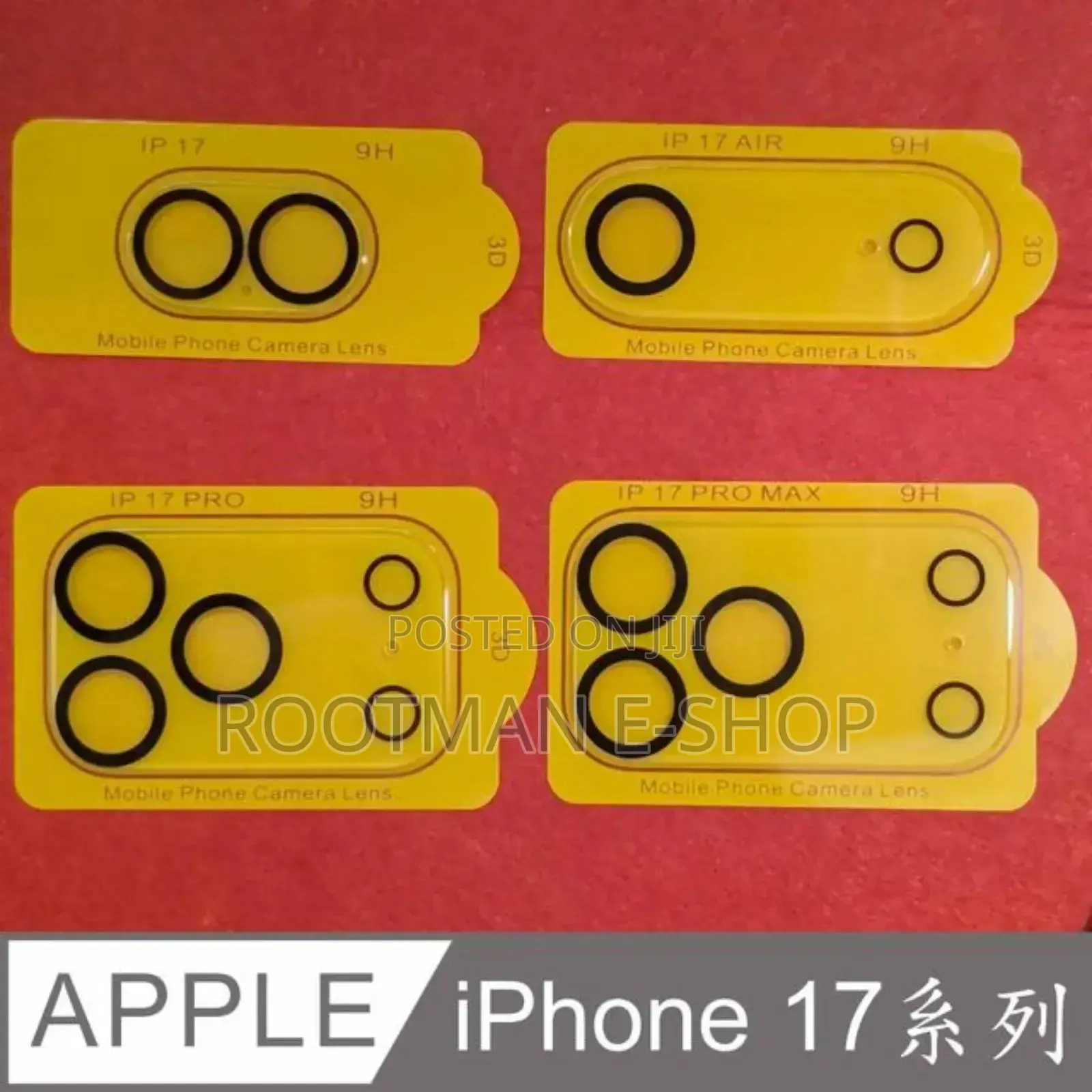 Anti-Scratch Clear Lens Cover for iPhone 17 Air Pro Max Tempered Glass