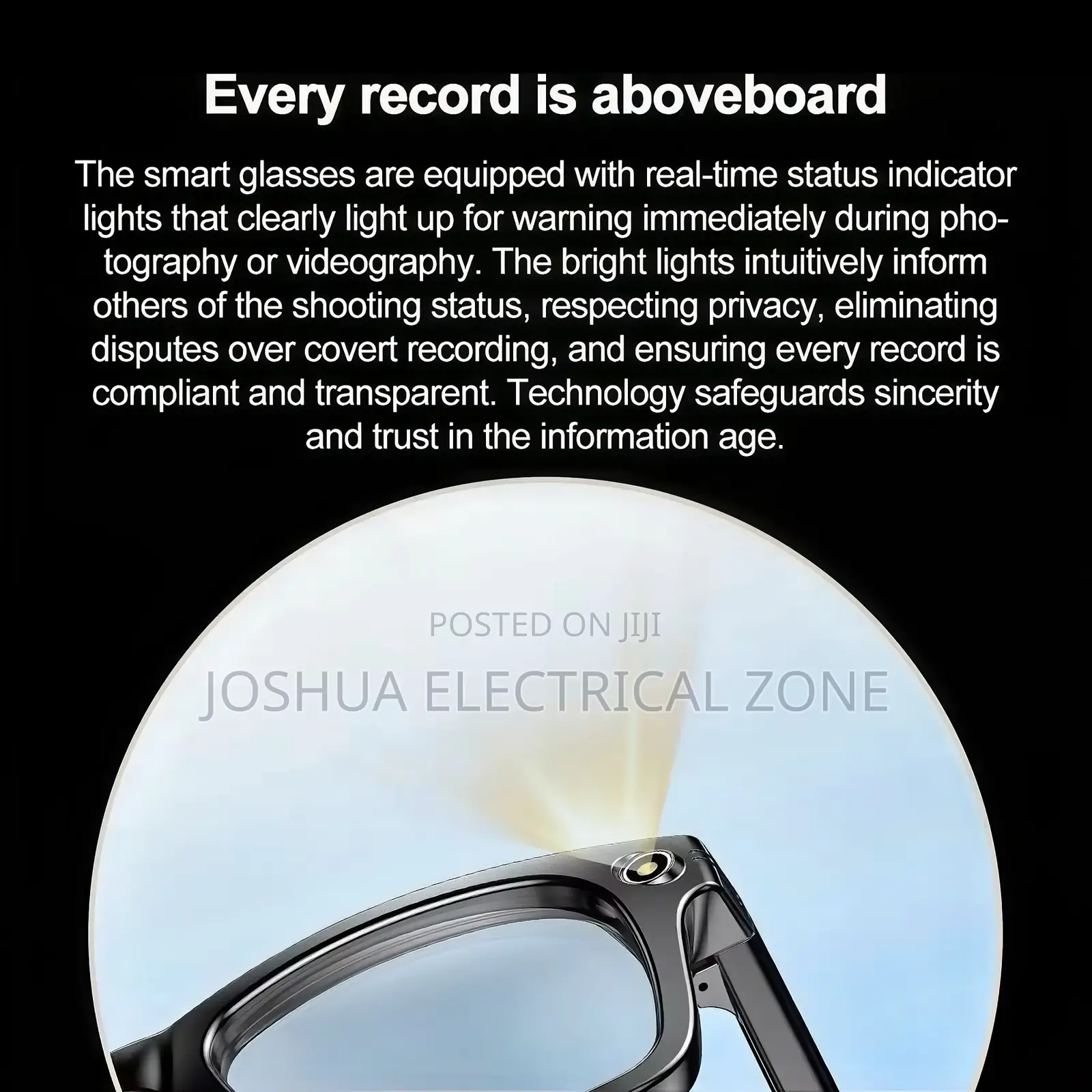 Smart Glasses With Hd Camera, Music, and Call Function.