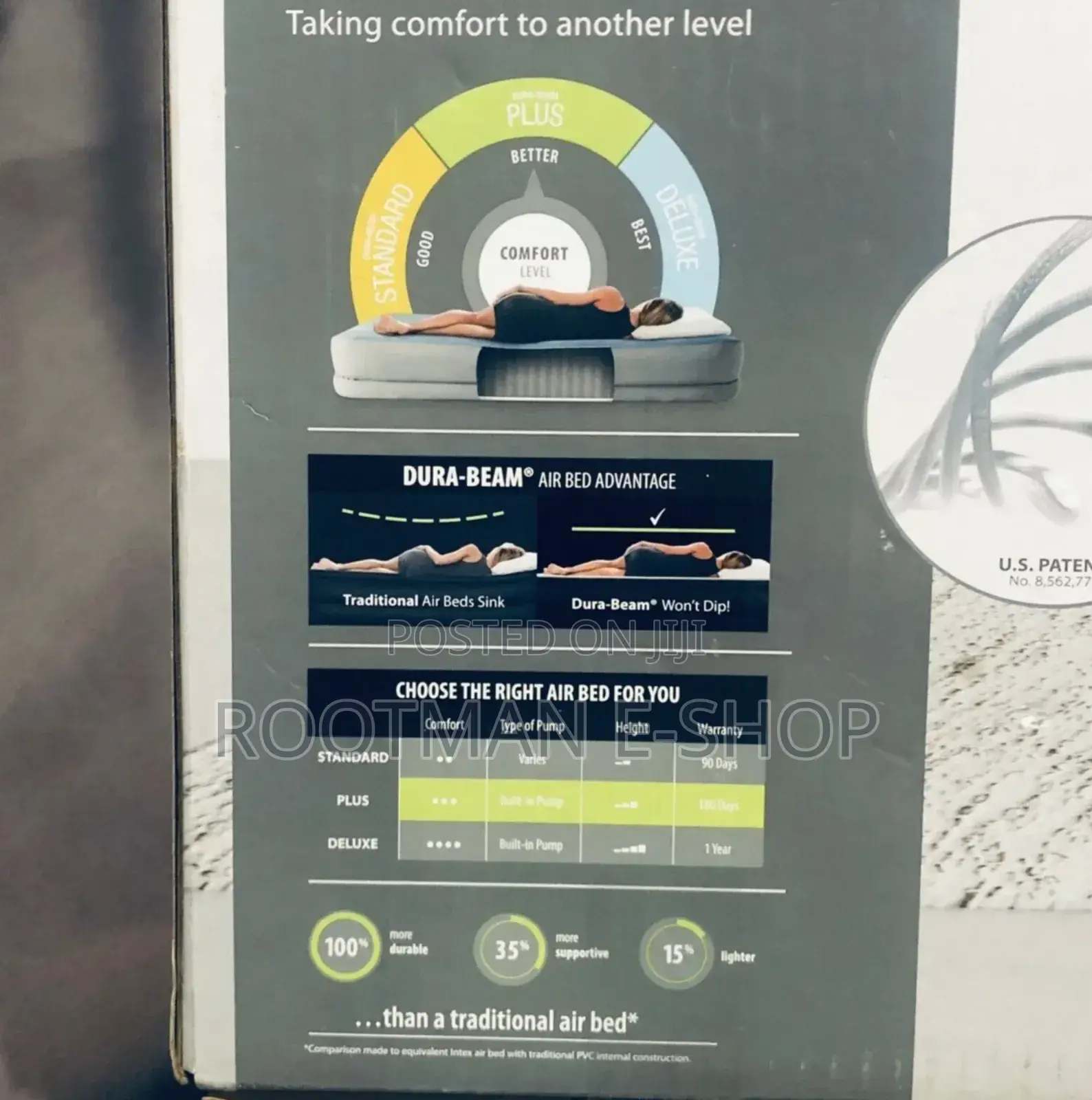 Intex Dura + Mid-rise Comfort 14 Twin Air Mattress Built-in Pump Usb