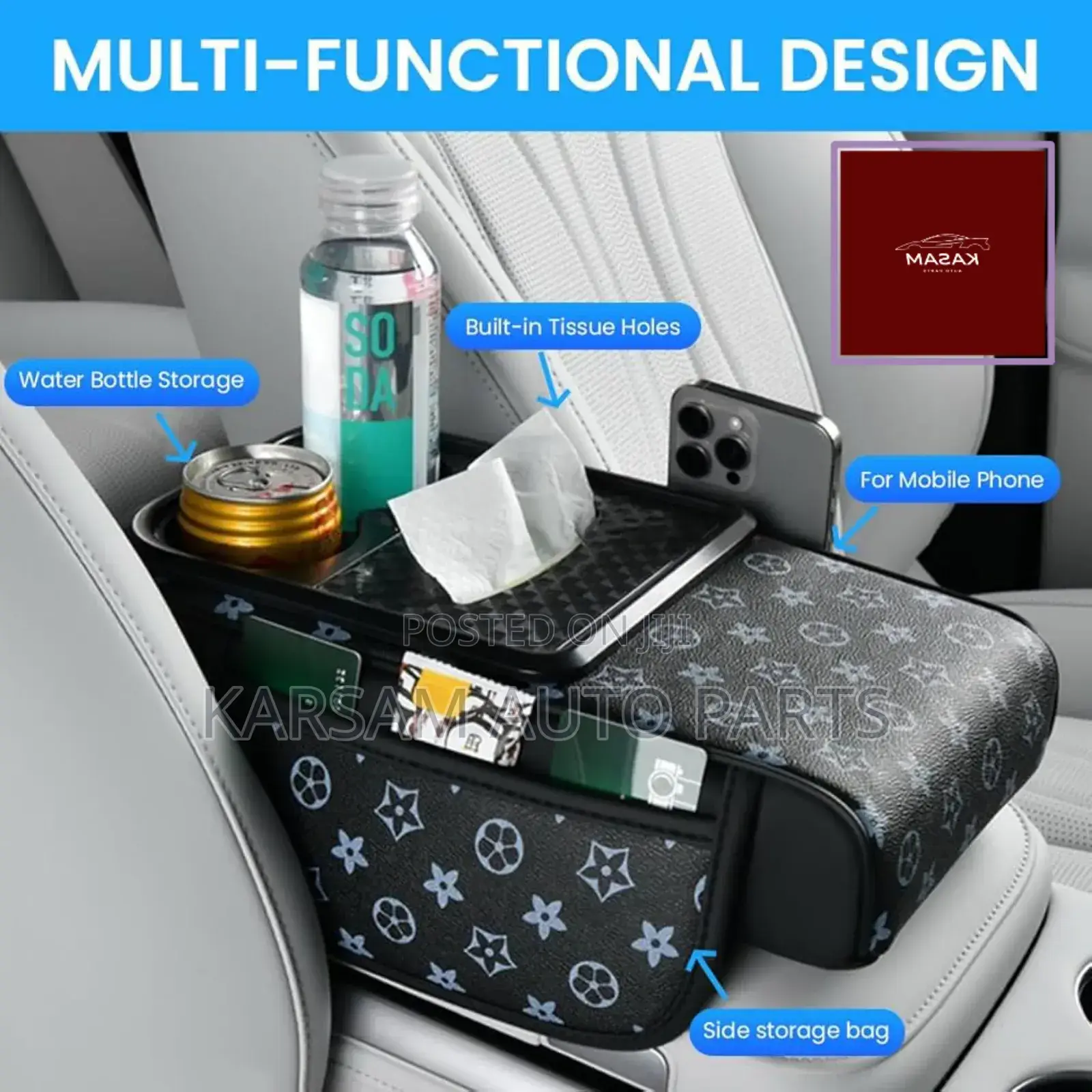 Car Armrest With Holder Stand Cup