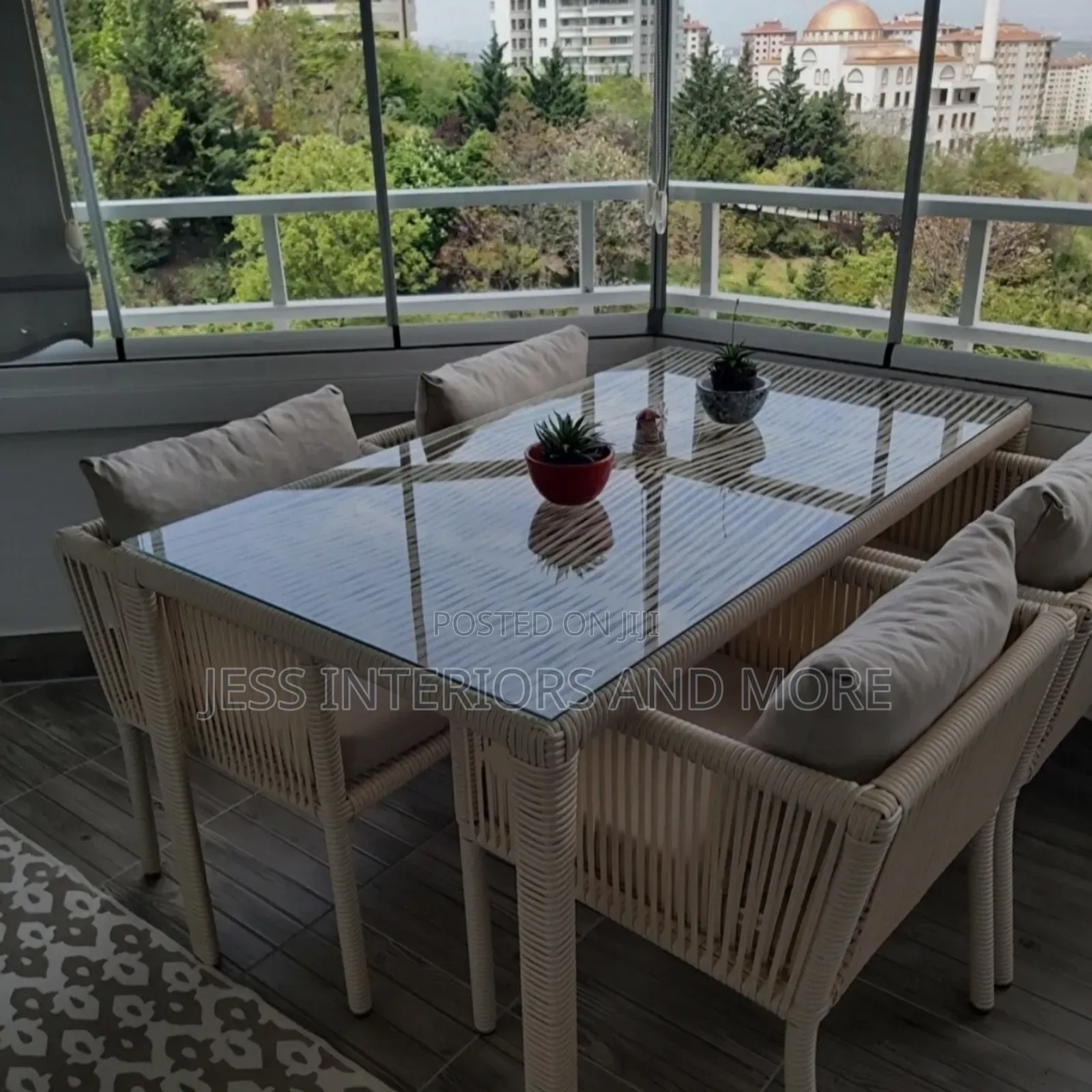 Outdoor Garden Dining Set (Available in Light Brown, Gray,Brown)