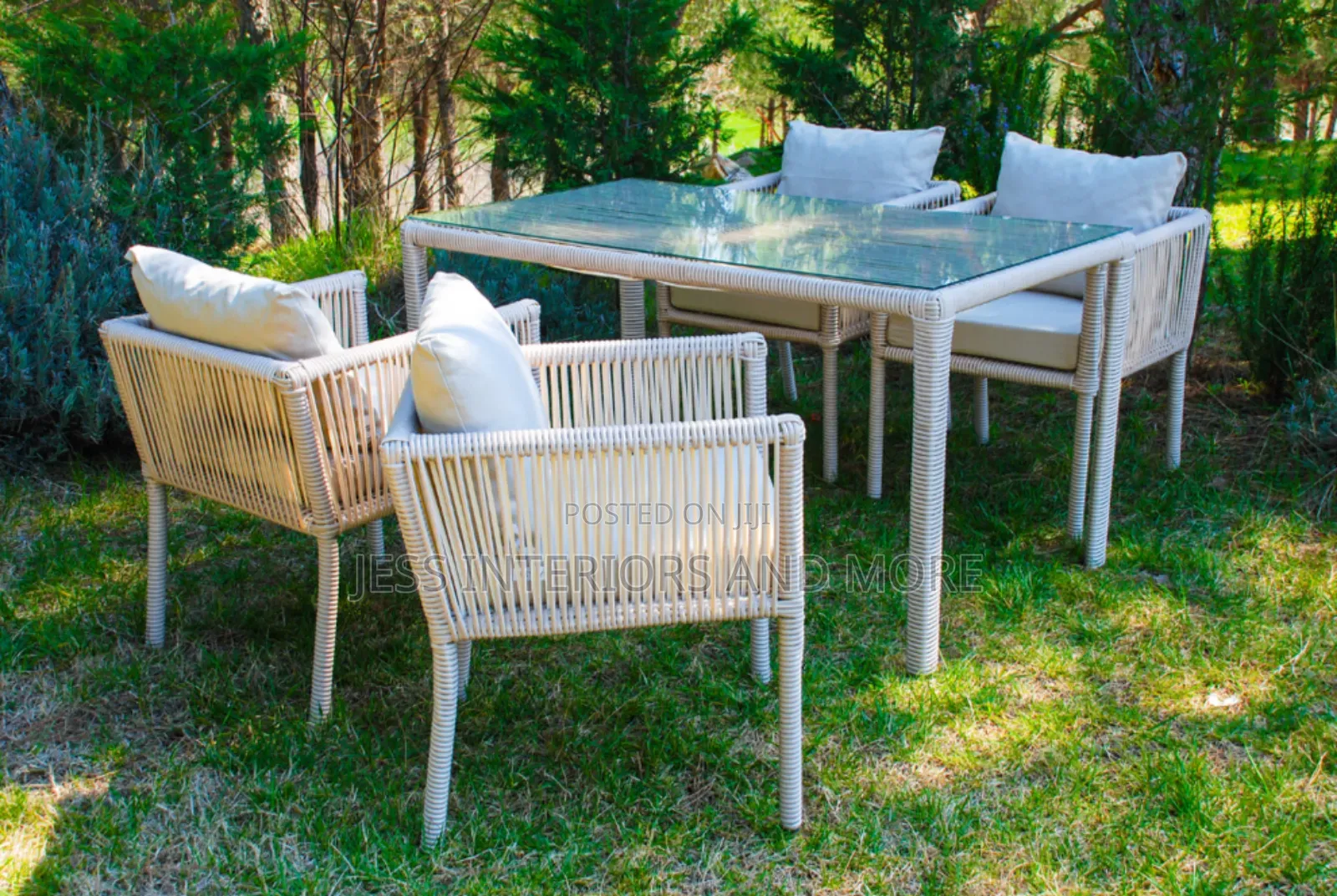 Outdoor Garden Dining Set (Available in Light Brown, Gray,Brown)