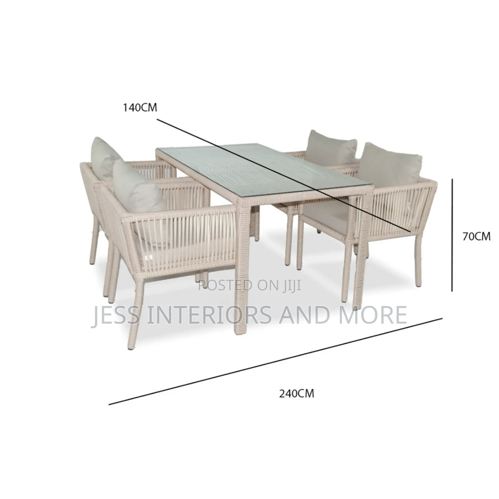 Outdoor Garden Dining Set (Available in Light Brown, Gray,Brown)