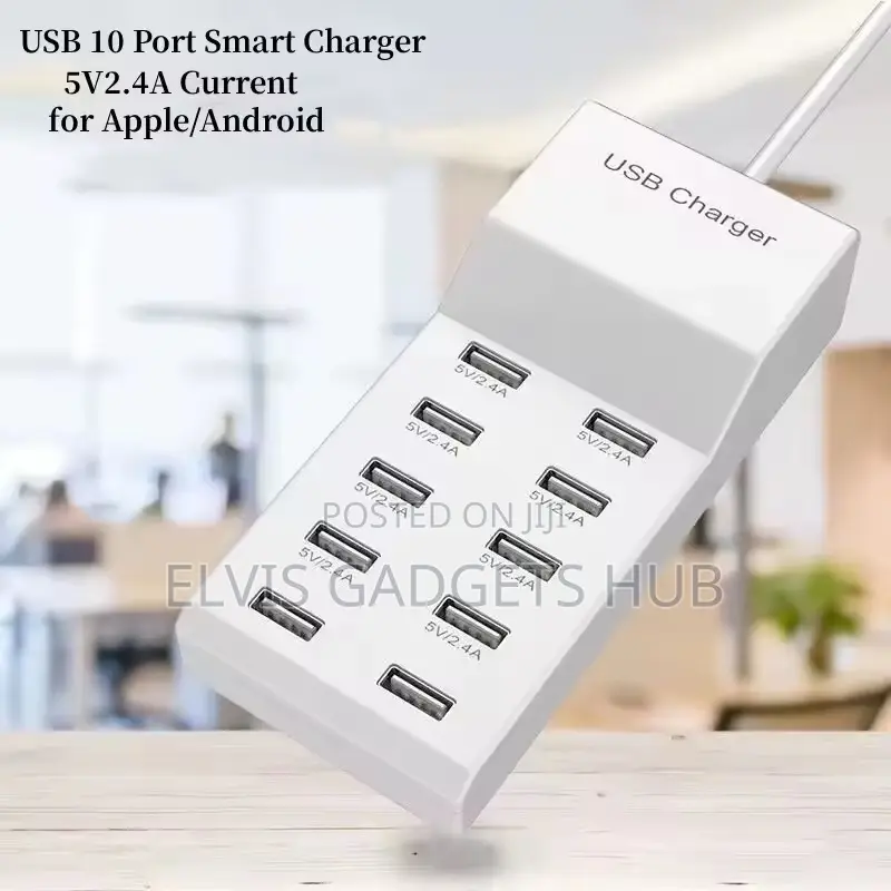 50w Multi 10 Port Usb Travel Charger
