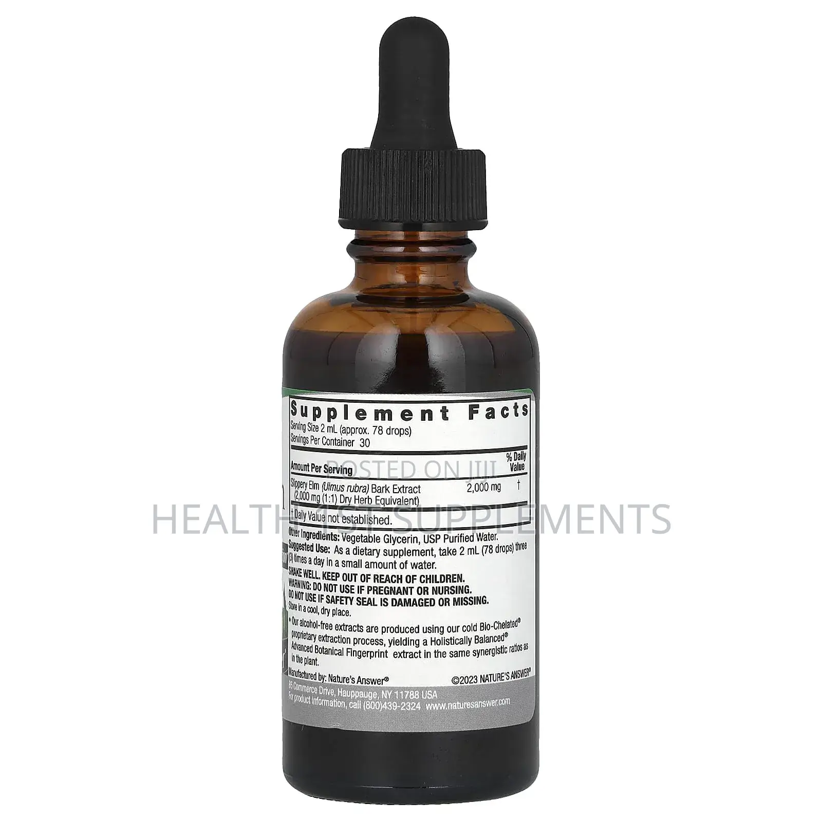 Slippery Elm Extract, Alcohol-free , 2,000 Mg , 2 Fl Oz (60 Ml)