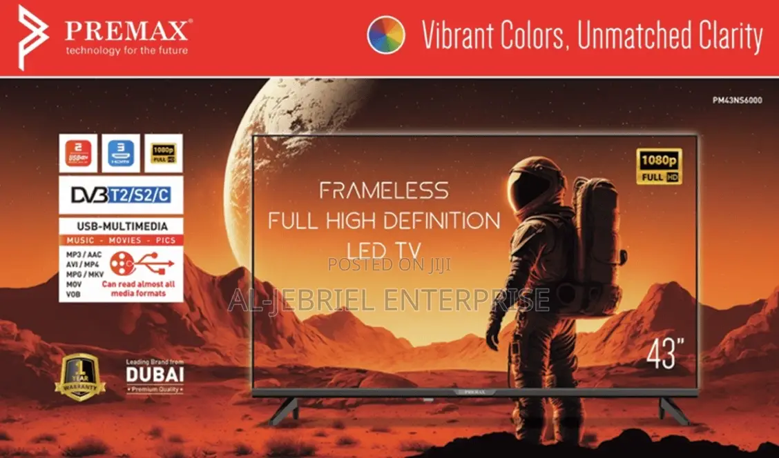 Premax 43′′ Frameless Hd Led Tv