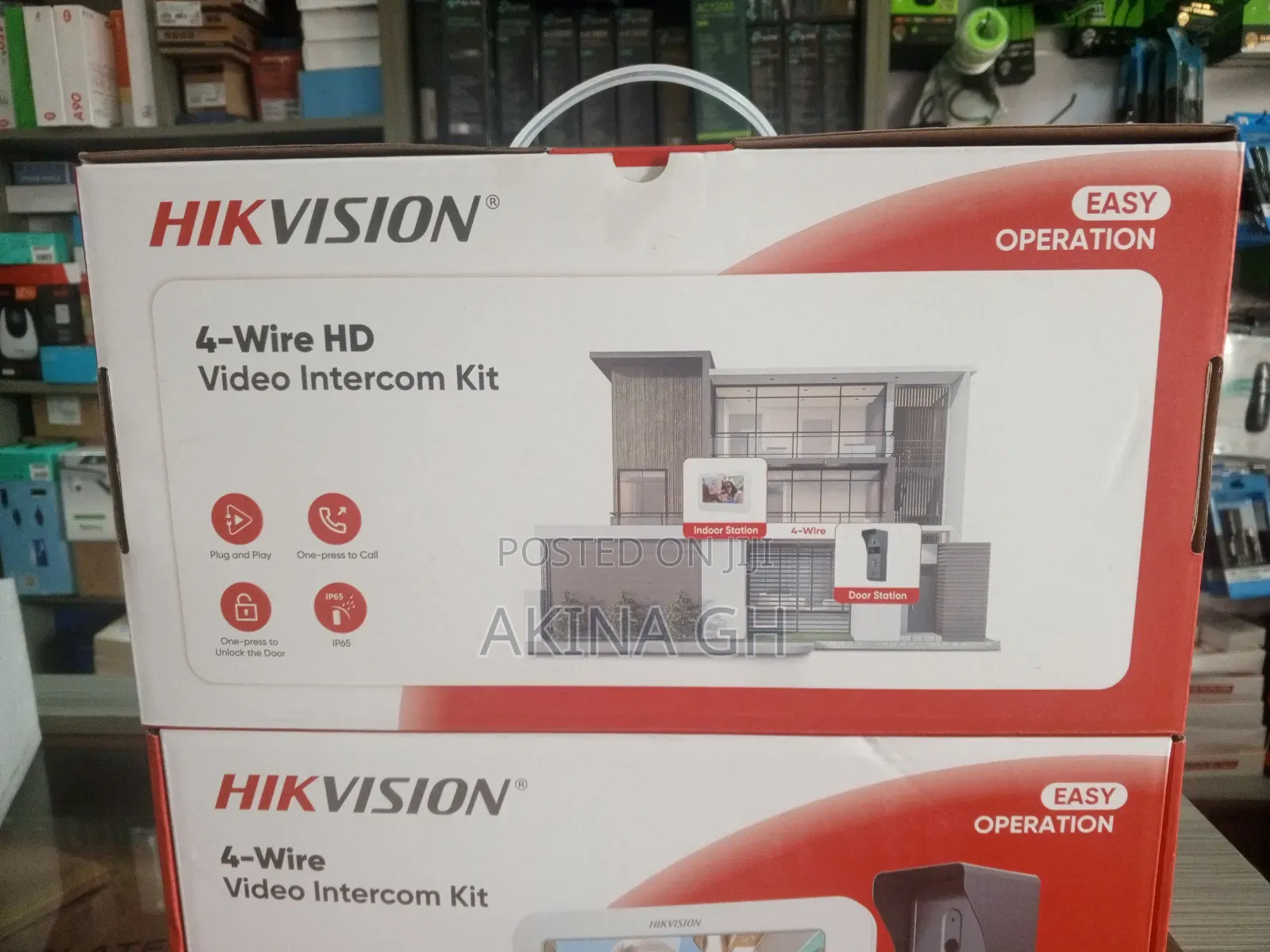 Hikivsion 7-Inch 4 Wire Analog Video Door Intercom Phone Ds-Kis203t