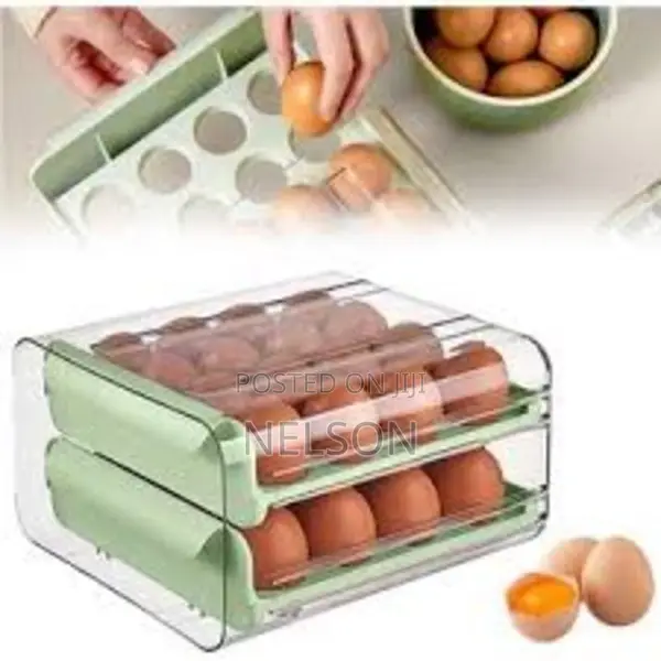 Double-Layer Sliding Lid Egg Storage Box