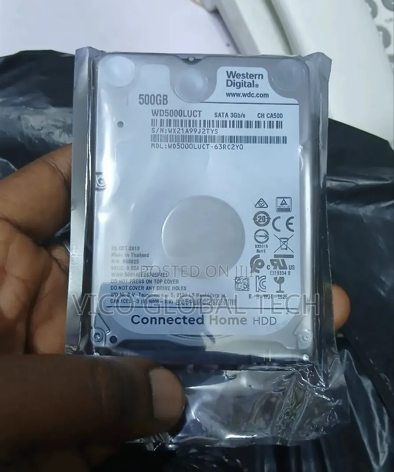 500gb Laptop HDD 2.5 Wd