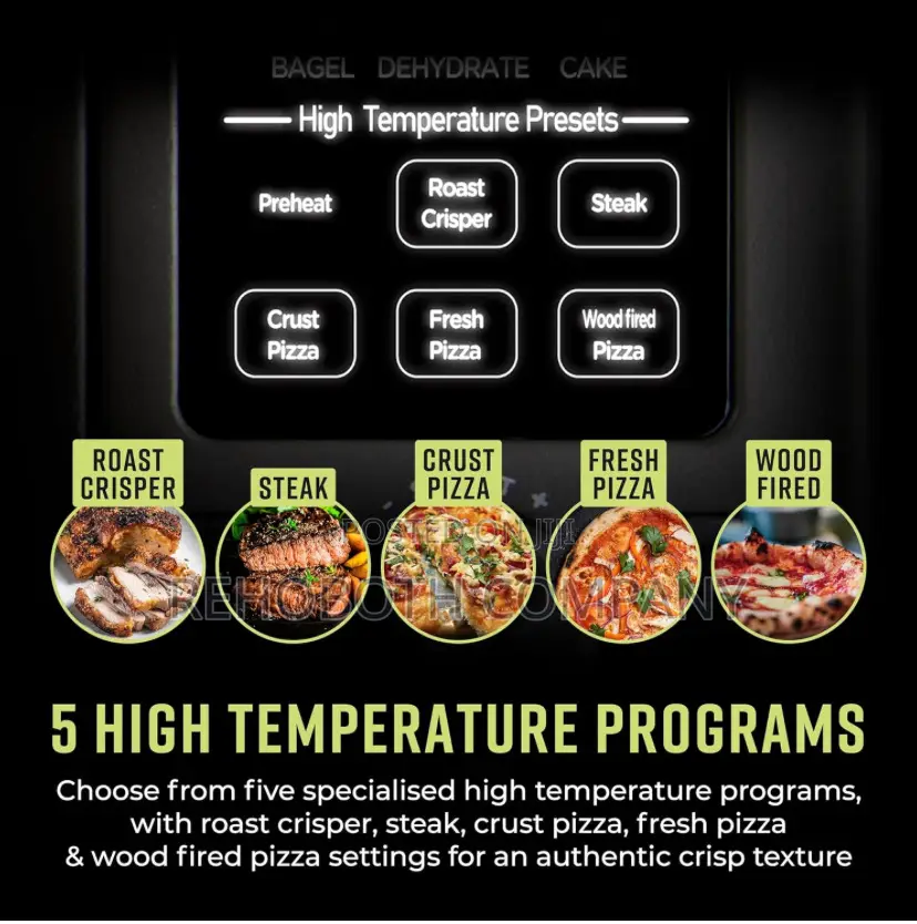 Tower Elite Pizza Oven Air Fryer With 5 High Temperature Programs