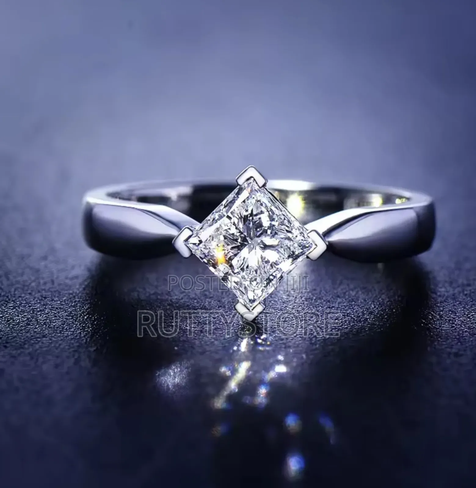 Cubic Zircon 925 Sterling Promise/Engagement Ring -Free Case