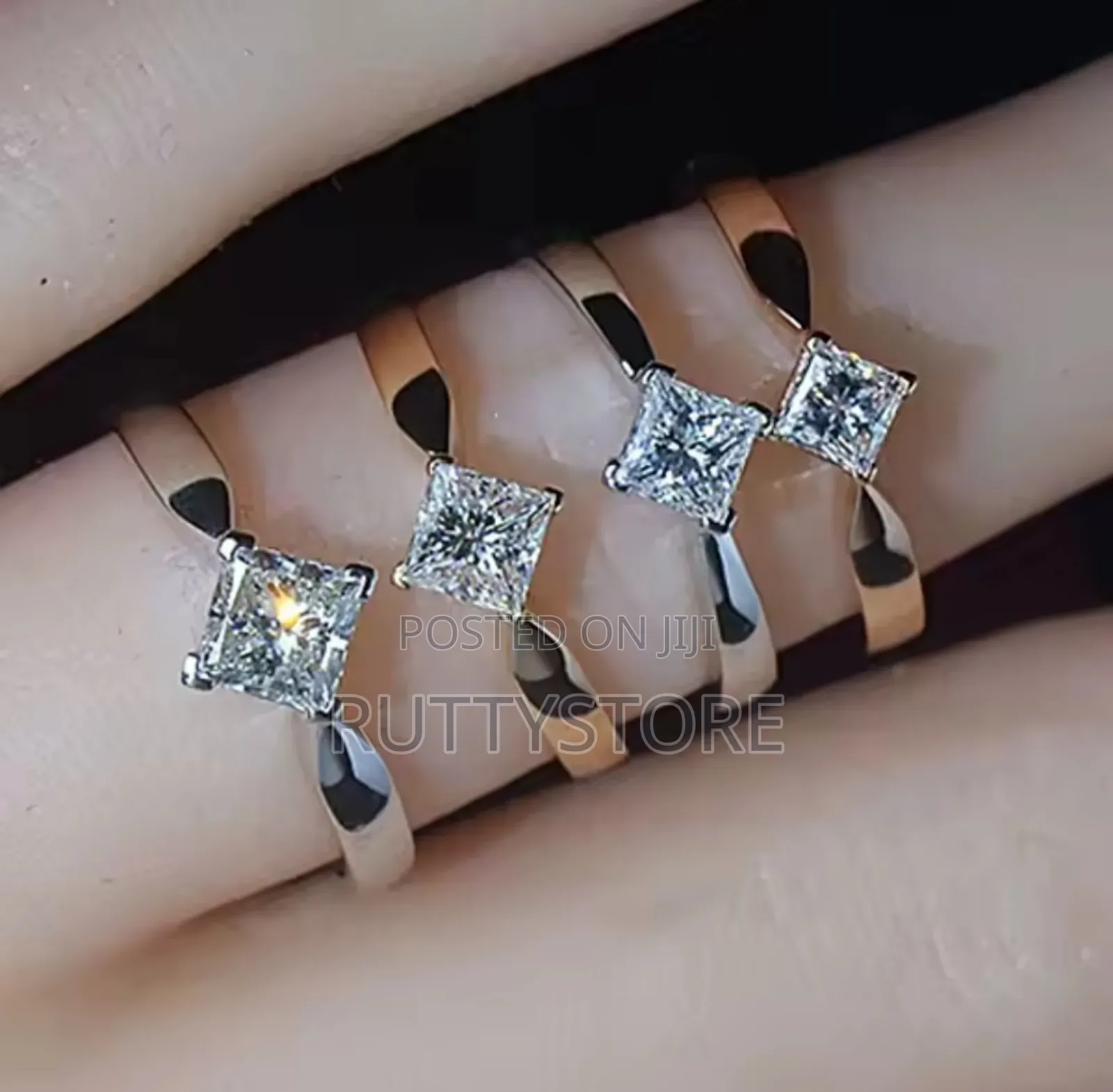 Cubic Zircon 925 Sterling Promise/Engagement Ring -Free Case