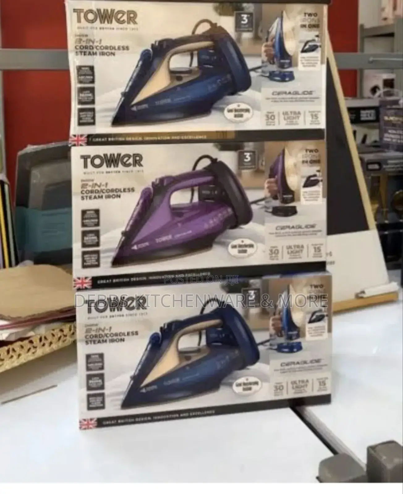 2- In-1 Tower Cordless and Corded Iron Uk