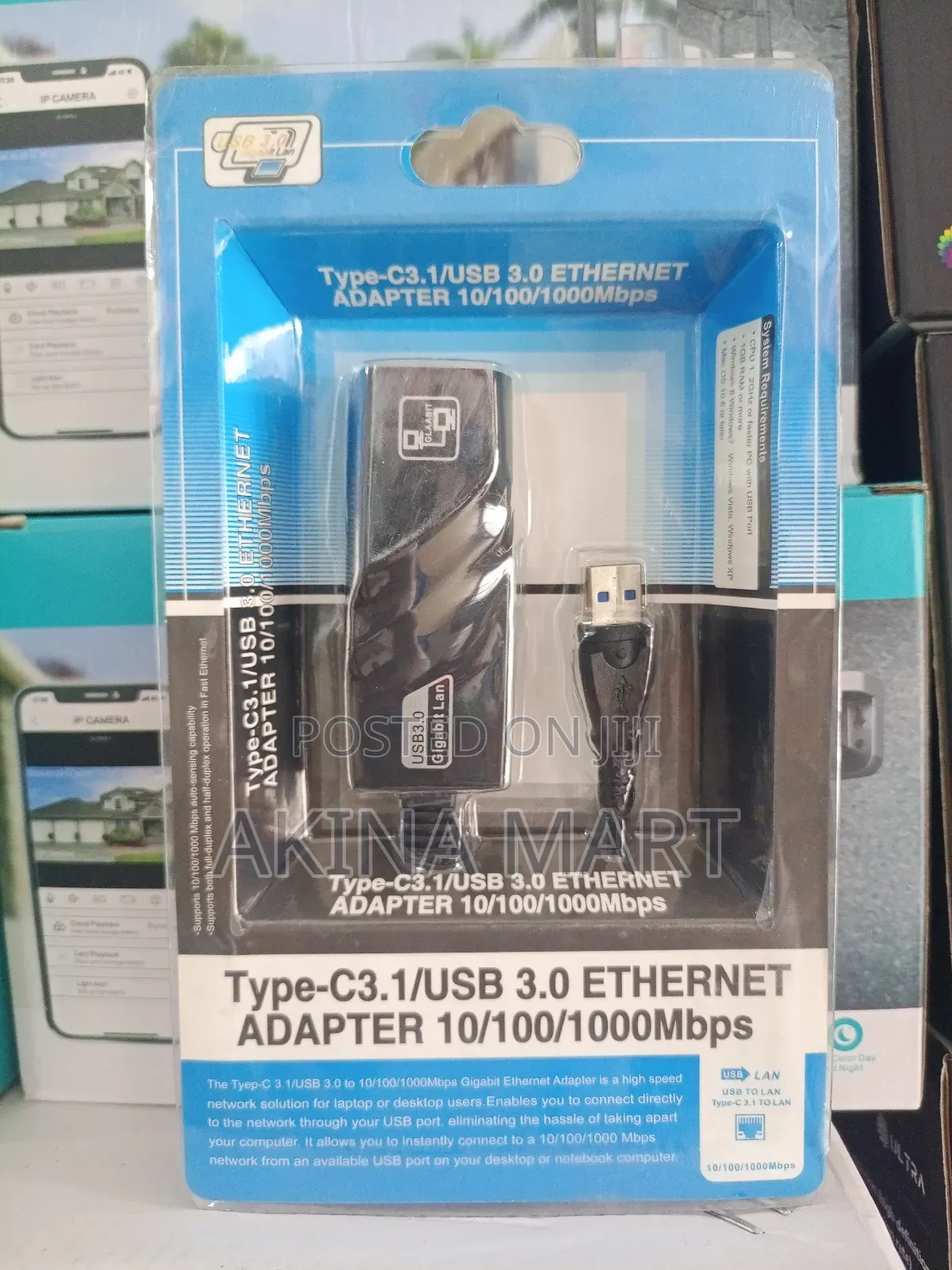 Type-C 3.1/Usb 3.0 Ethernet Adapter 10/100/100mbps