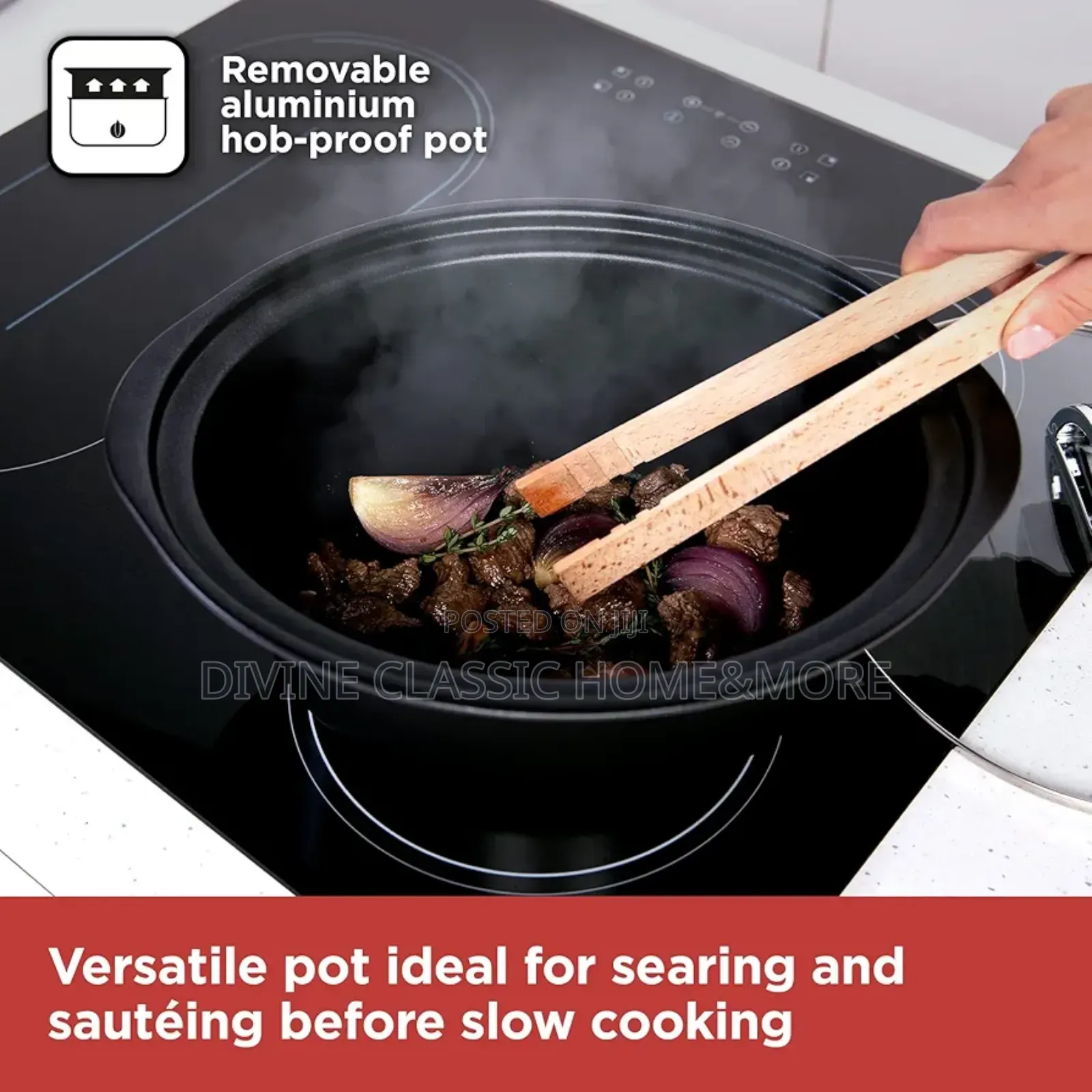 Black+Decker 6.5l Digital Sear Stew Slow Cooker, Stainless Steel
