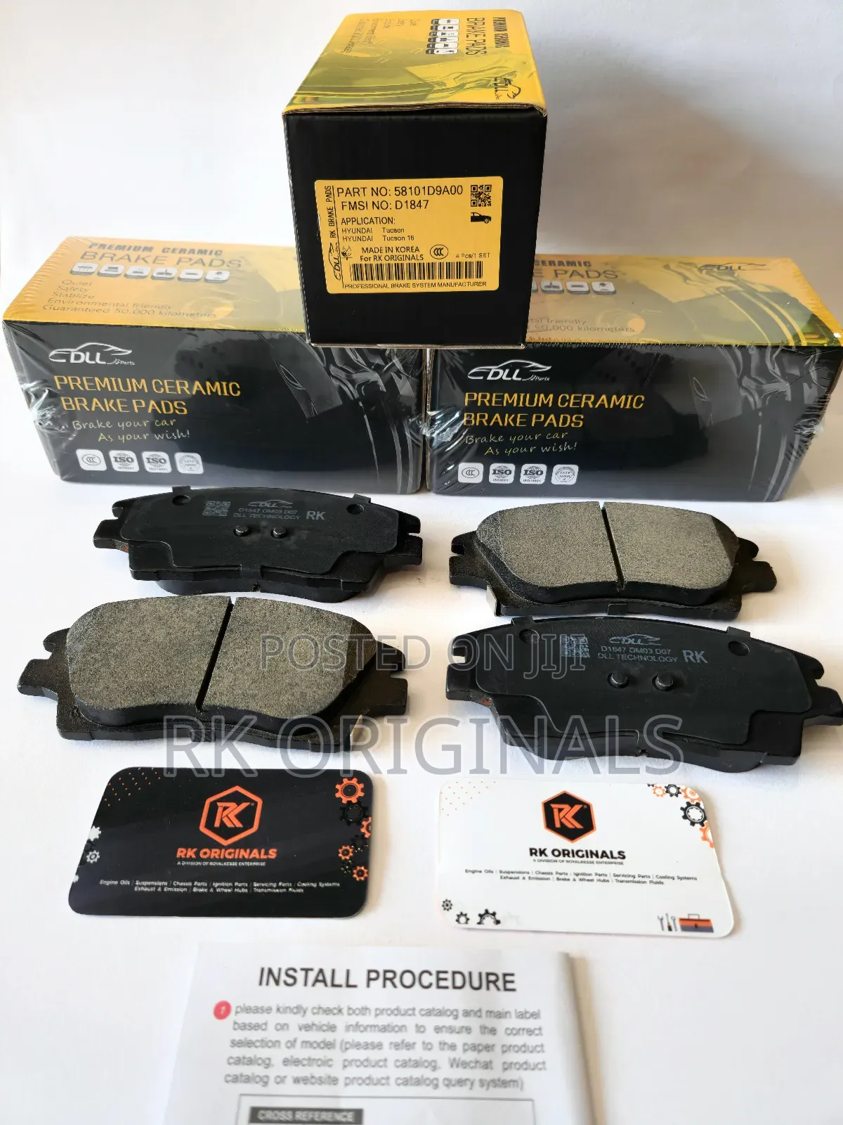 Tucson 16-21/Elantra 17-20/Sportage 17-22 Ceramic Front Brake Pads
