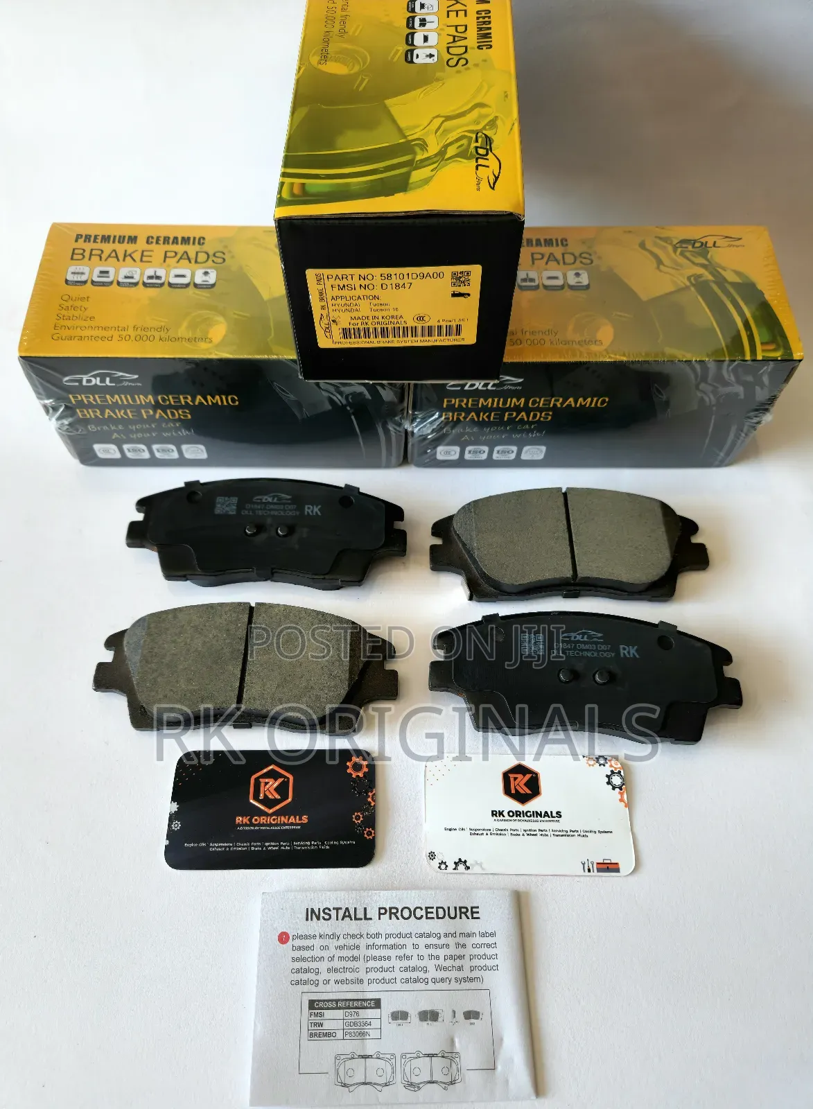 Tucson 16-21/Elantra 17-20/Sportage 17-22 Ceramic Front Brake Pads