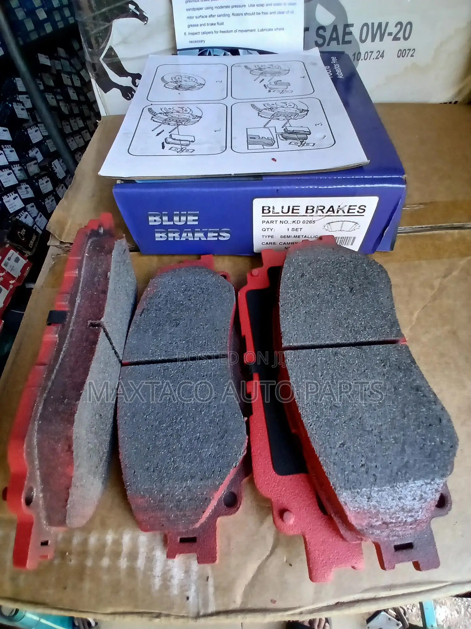 Blue Brakes Kd0265 Semi-Metalic Brake Pad-Front for Toyota Camry
