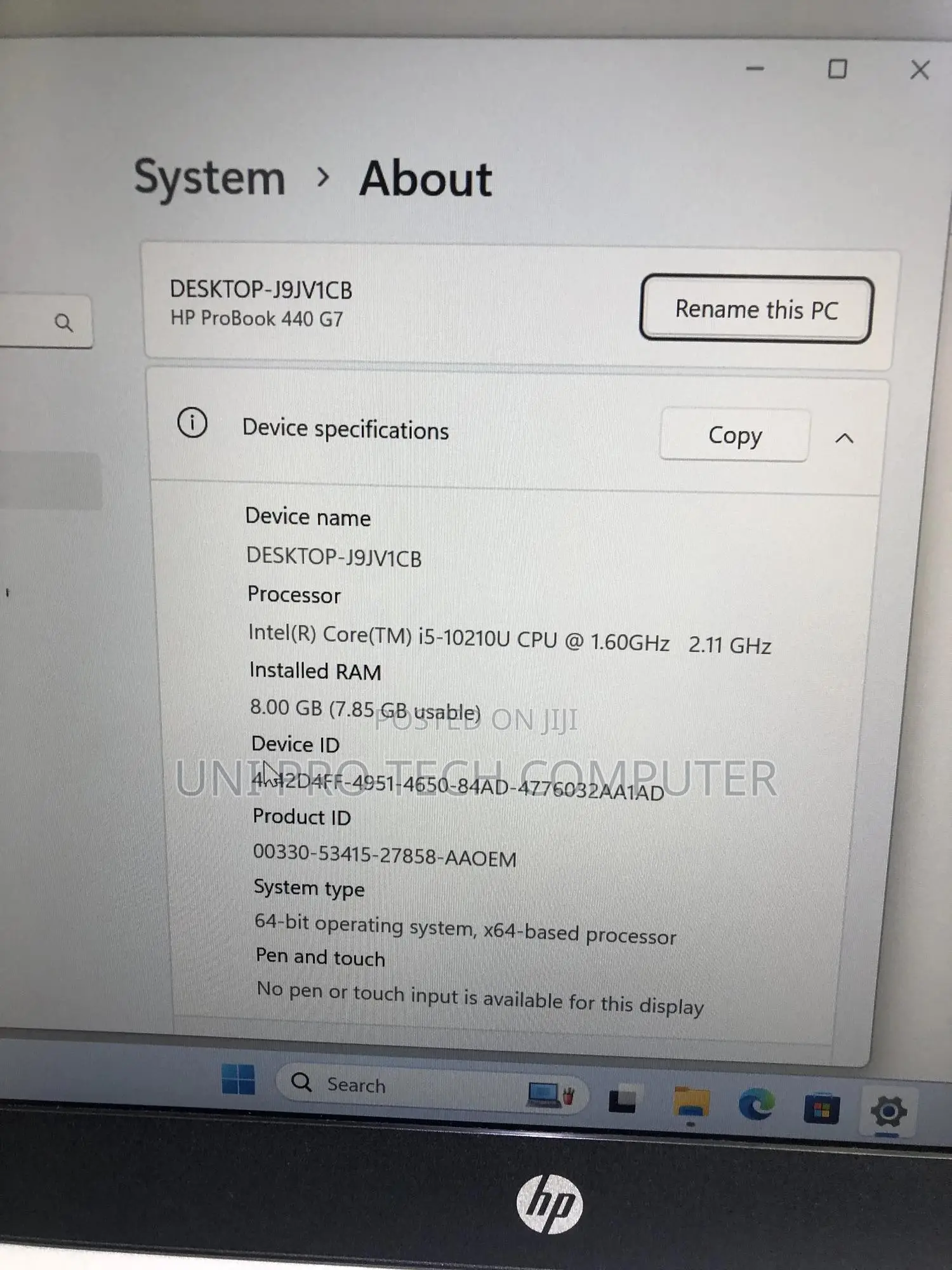 Laptop HP ProBook 430 G7 8GB Intel Core I5 SSD 256GB