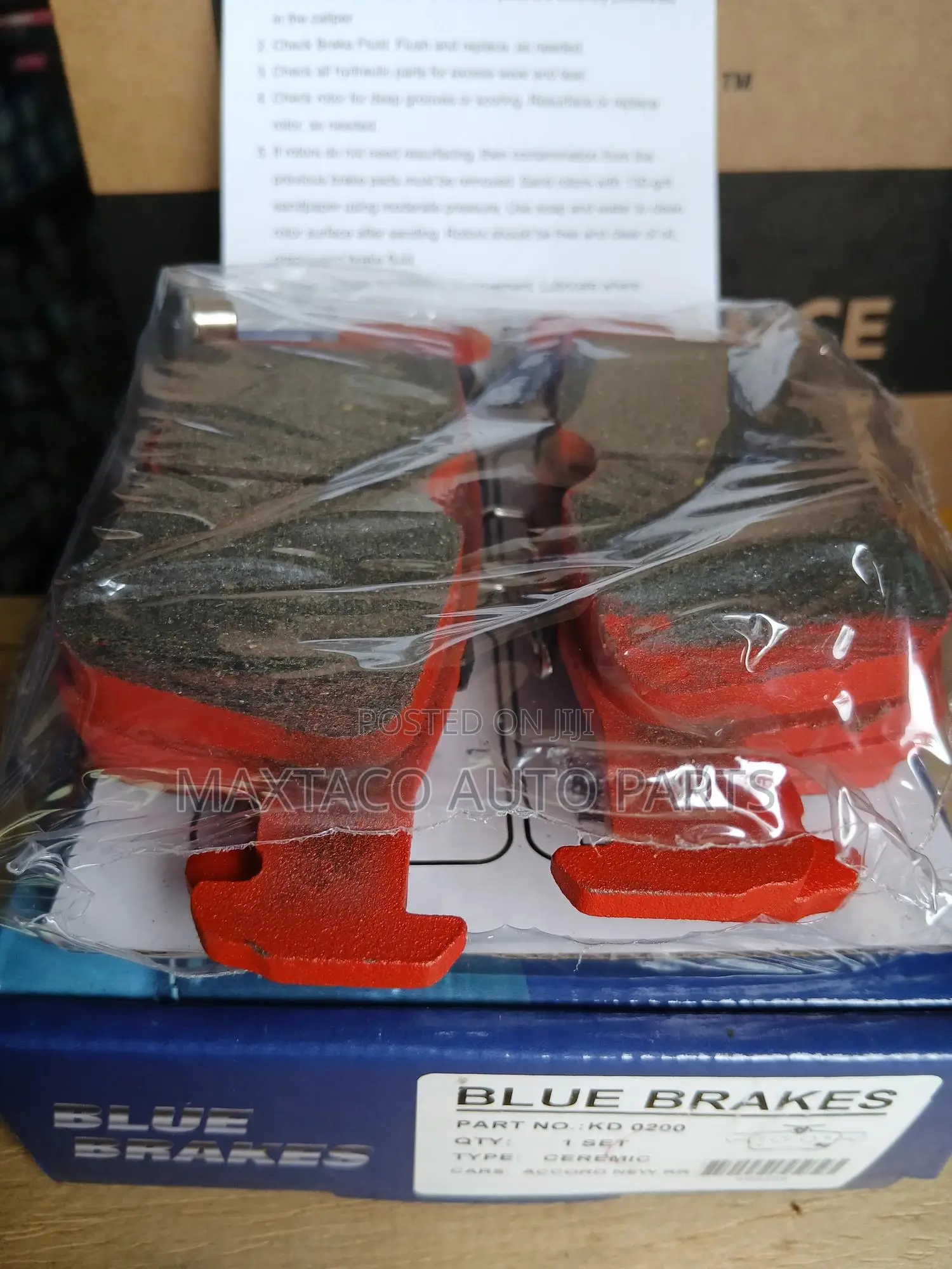 Blue Brakes Kd0200 Brake Pad-Back for Honda Accord