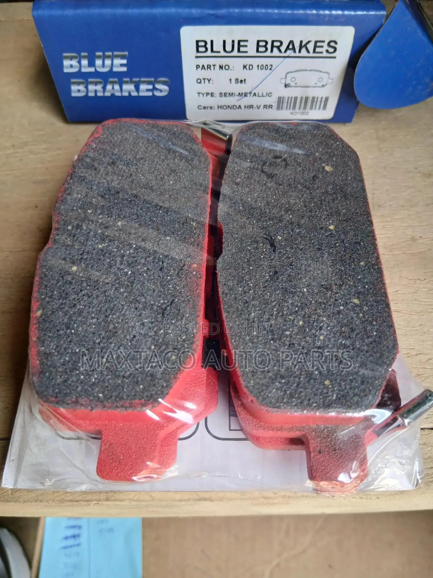 Blue Brakes Kd1002 Semi Metallic Brake Pad-Back for Honda Hr-V