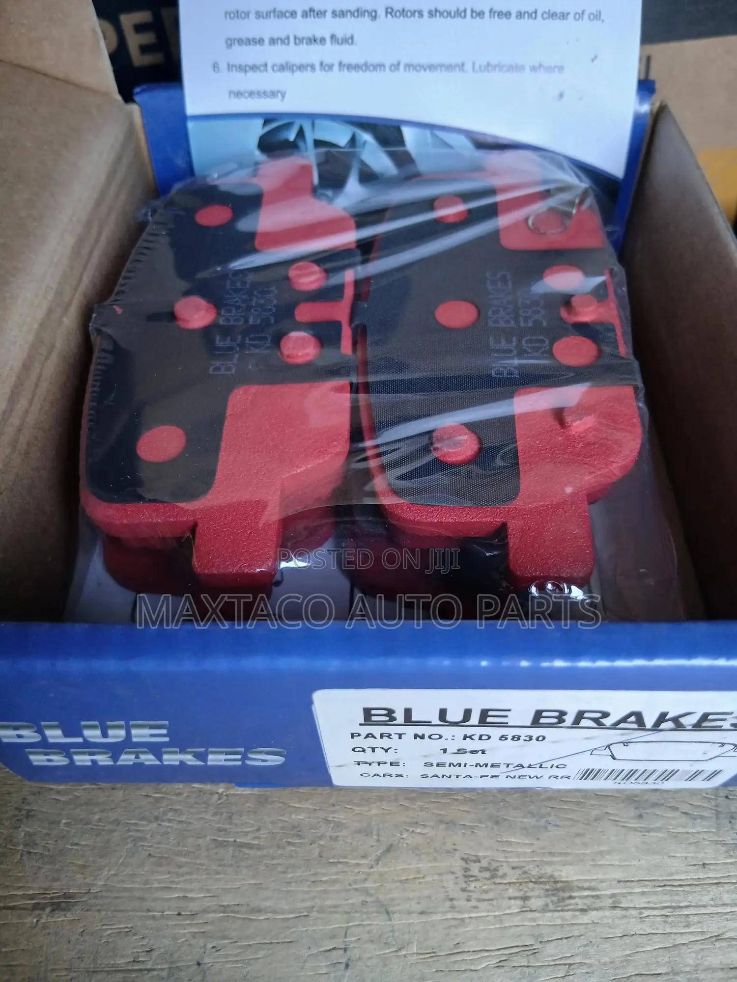 Blue Brakes Kd5830 Semi-Metallic Brake Pad-Rear for Hyundai Santa Fe