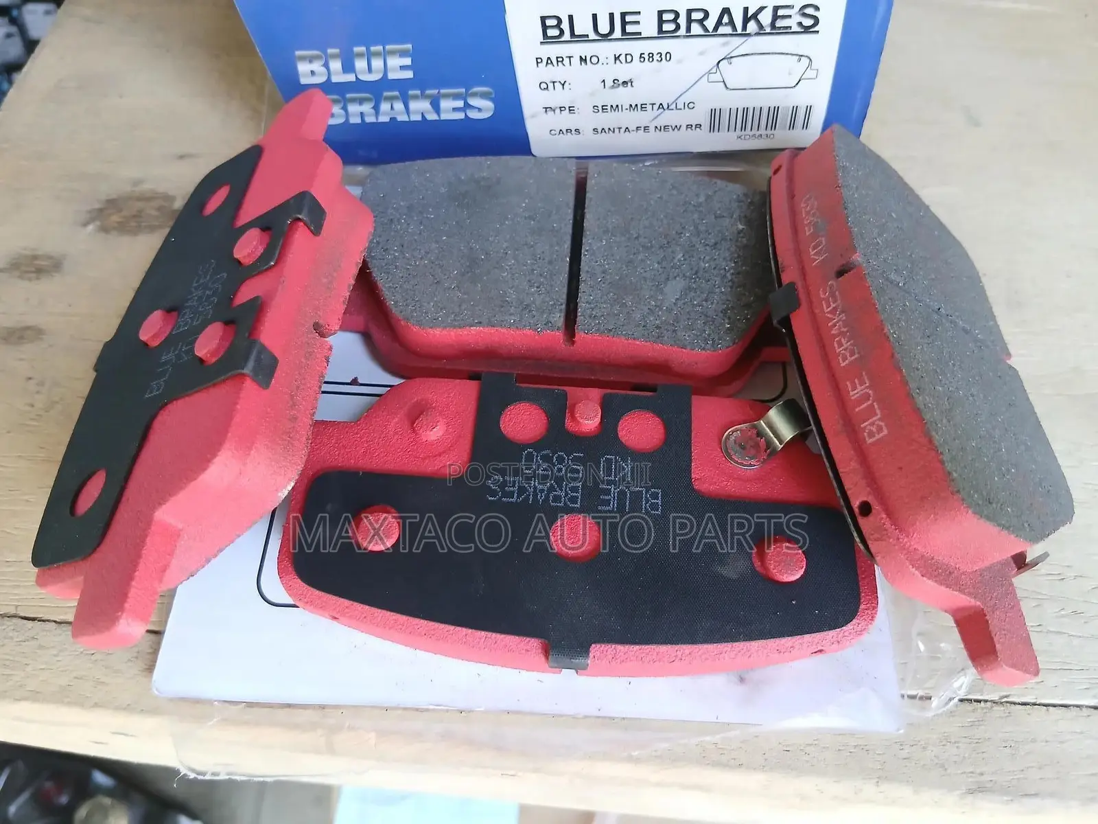 Blue Brakes Kd5830 Semi-Metallic Brake Pad-Rear for Hyundai Santa Fe