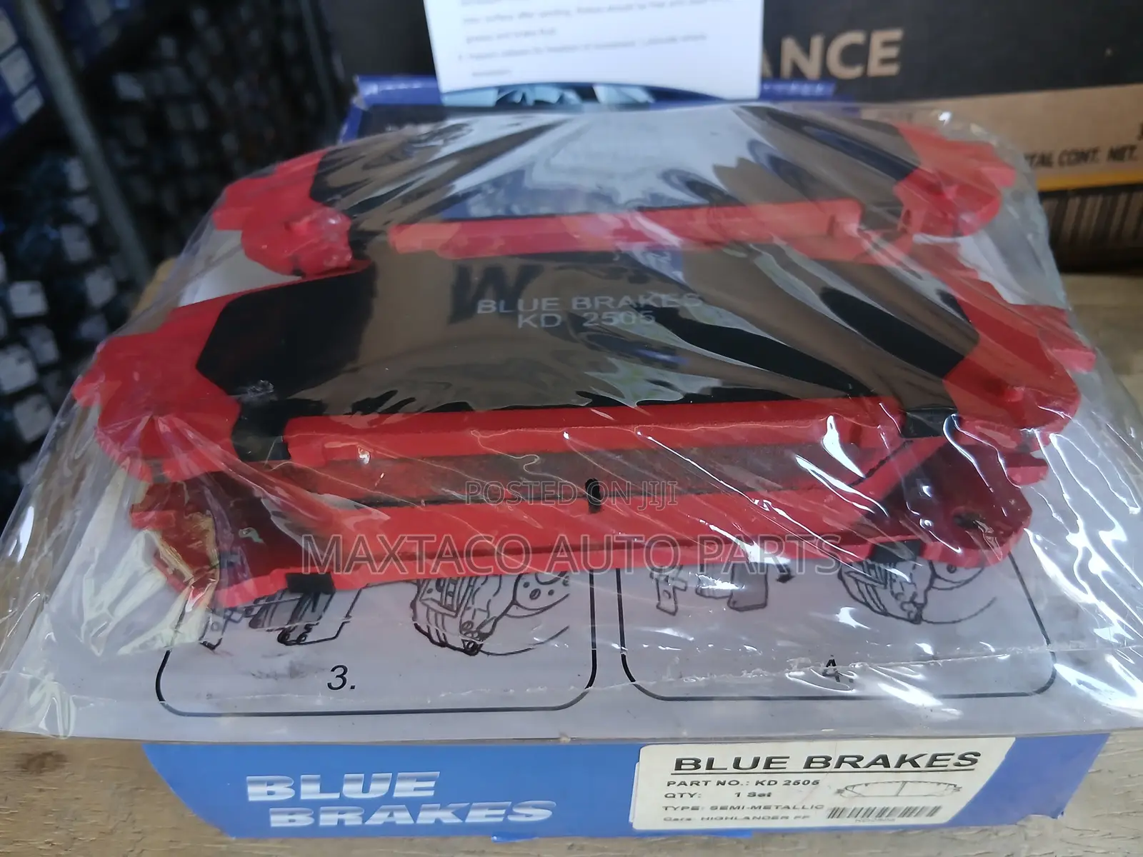 Blue Brakes Kd2505 Semi-Metallic Brake Pad-Front for Lexus Rx350