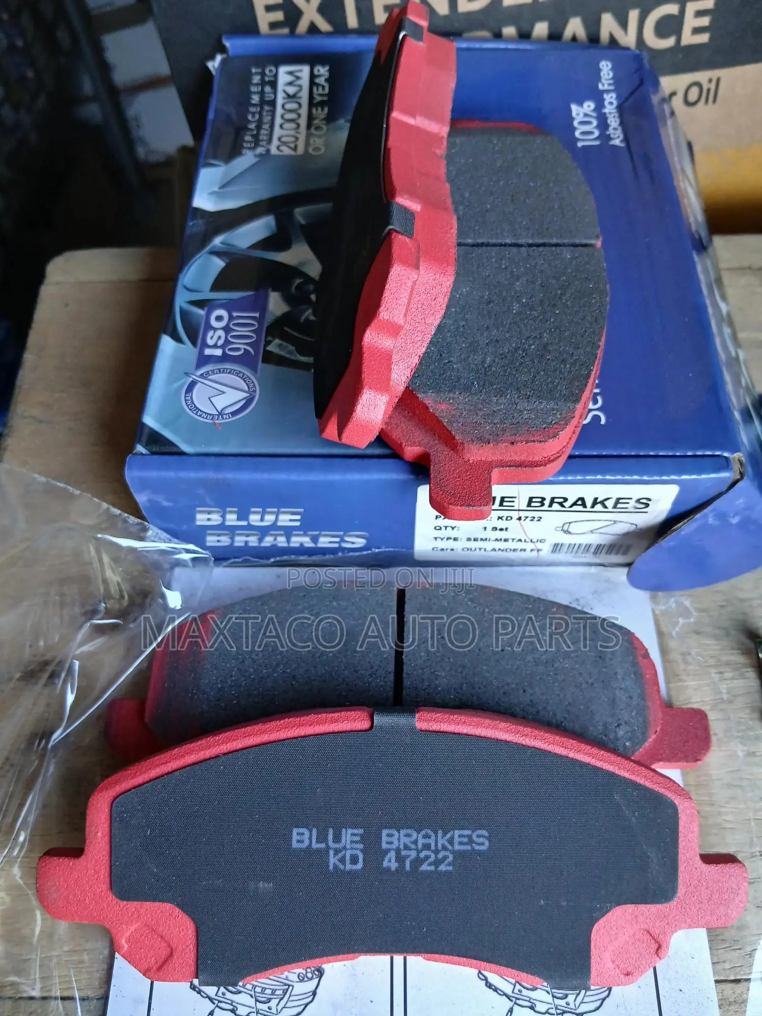 Blue Brakes Kd4722 Semi-Metalic Brake Pad-Front for Mitsubishi