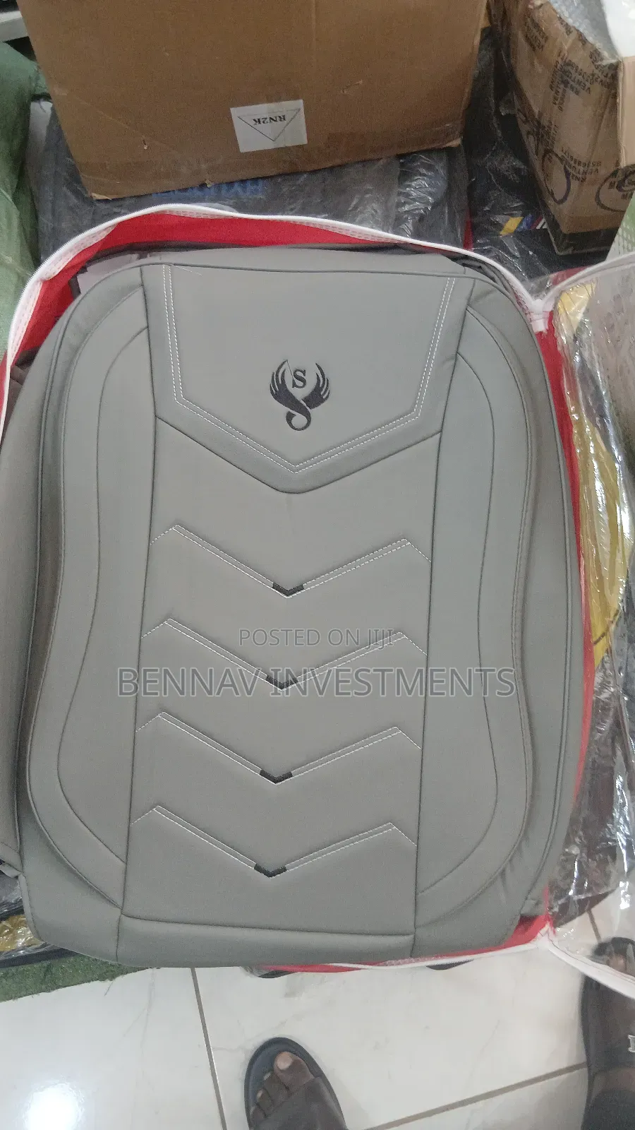 Premium Quality Leather Car Seat Cover - Beige, Gray, Black And Red