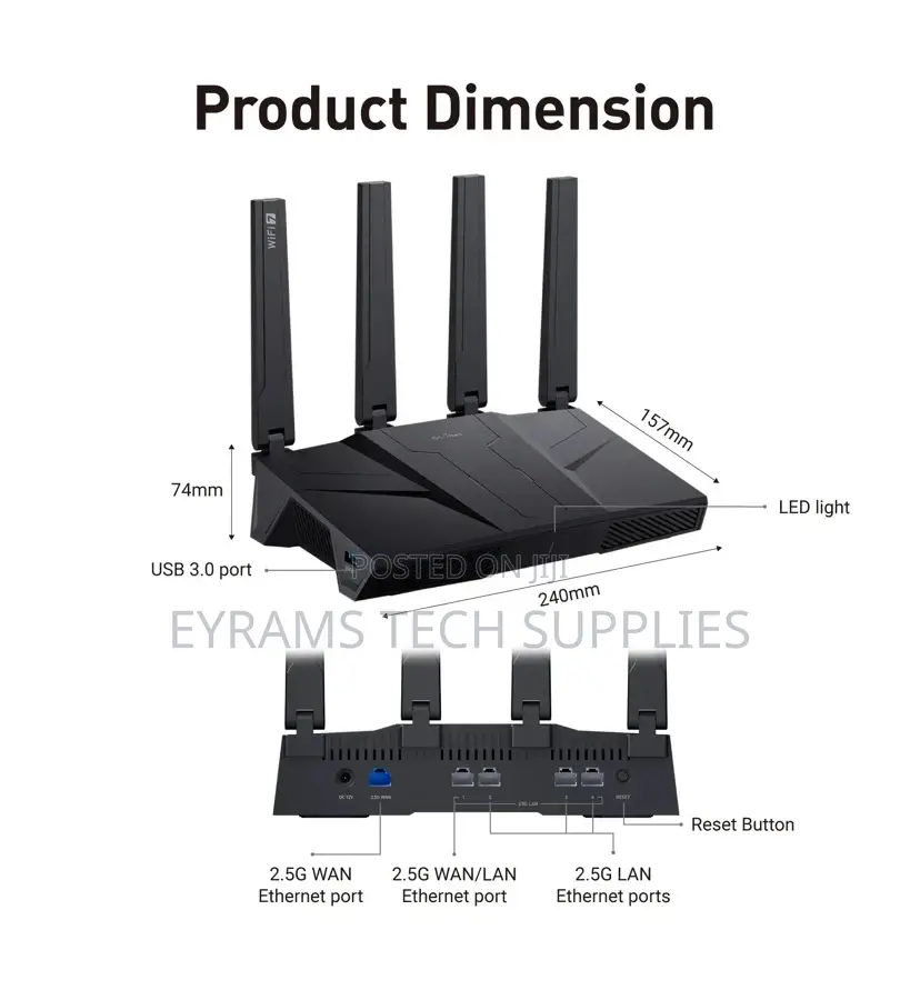 Gl.Inet Gl-Be9300 (Flint 3) Tri-Band and Wifi 7 Router
