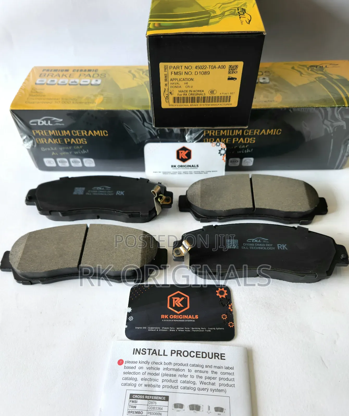 Acura Rdx 19-25/Tlx/Cr-v 12-22/Odyssey 11-17 Ceramic Front Brake Pad