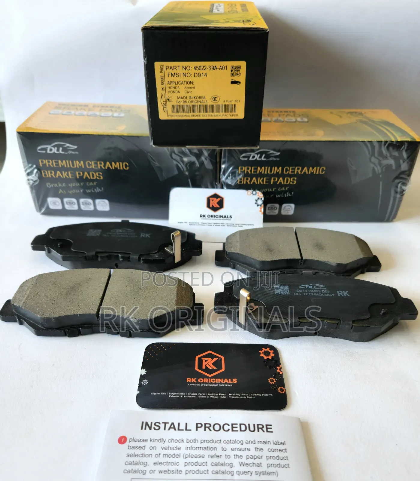 Accord 03-17/Civic 12-21/Cr-v 02-16/Fit 13-14 Ceramic Front Brake Pad